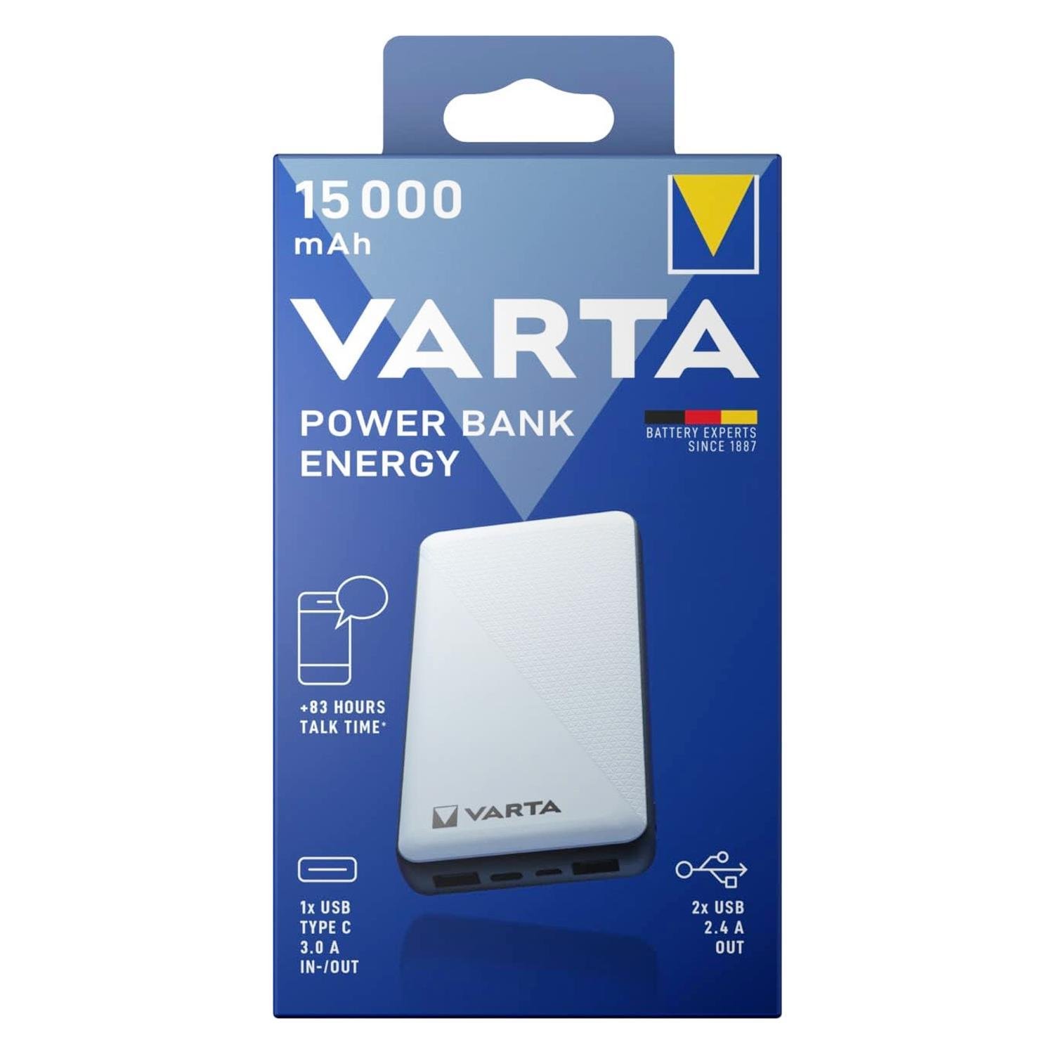 VartaVarta Power Bank Energy 15000 mAh Taşınabilir Şarj Cihazı