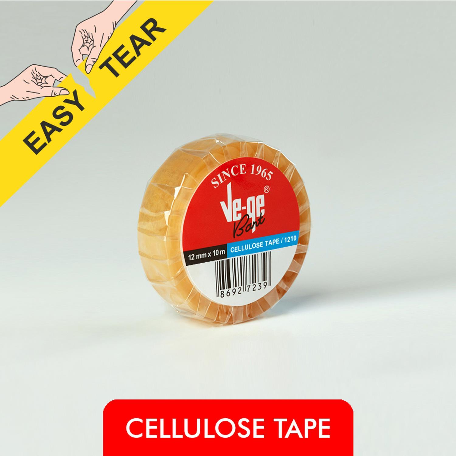 VE-GEVege 12x10 mt Selefon Bant(Cellulose Tape) 1 Adet