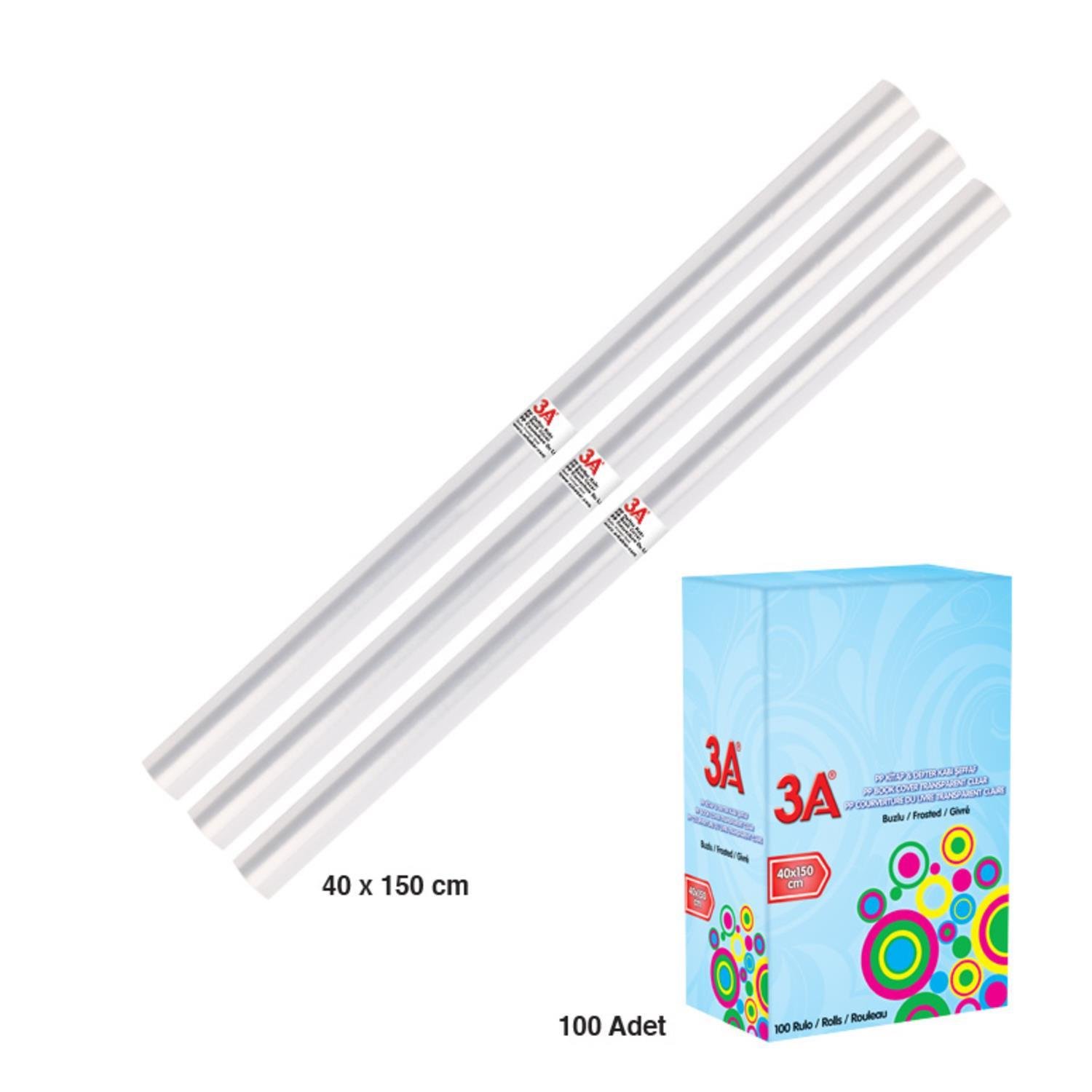 3A3A 40x150 Rulo Kaplık Şeffaf 100 Adet Kod:1120