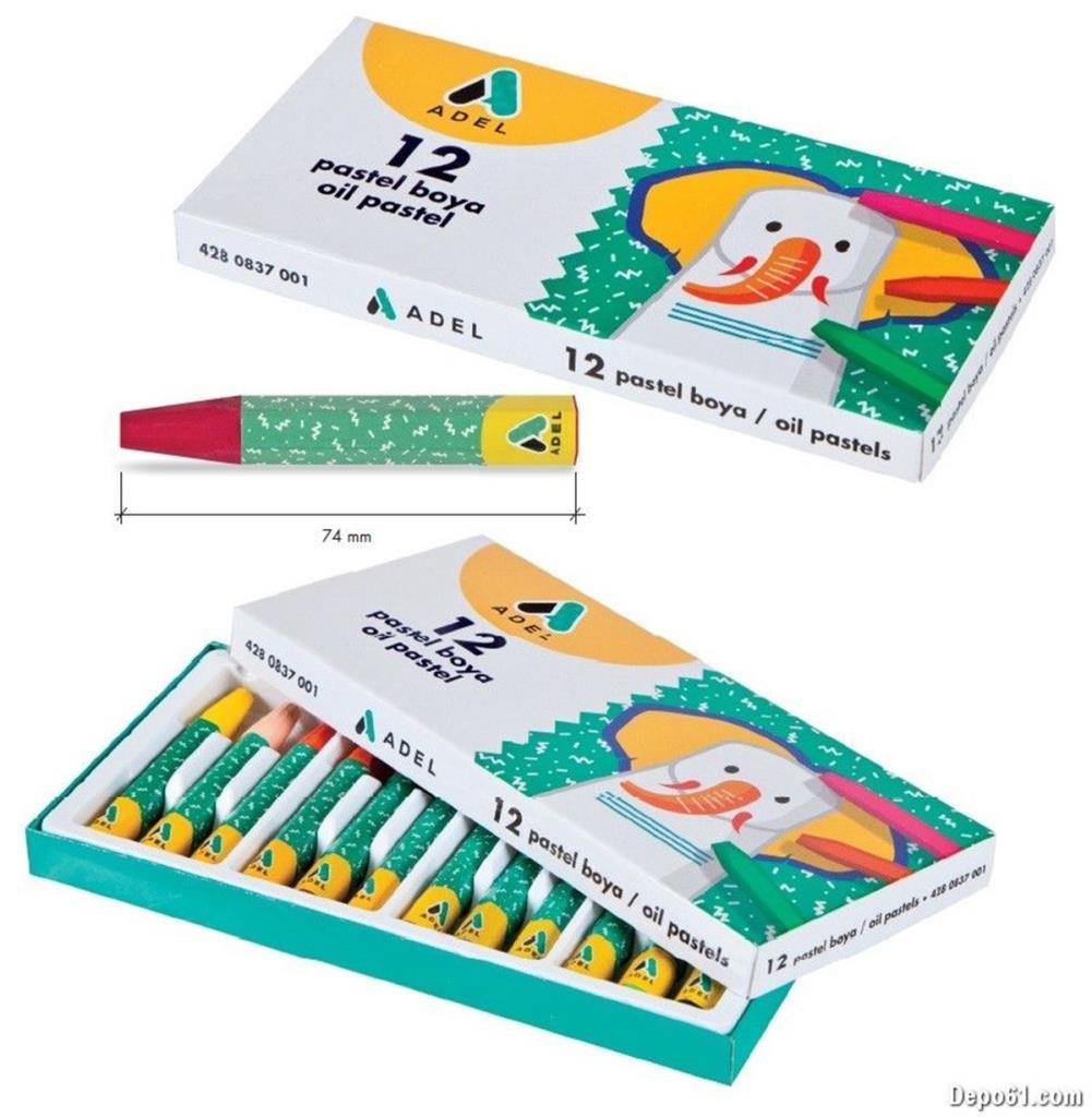 ADELAdel Pastel Boya Karton Kutu 12 Renk