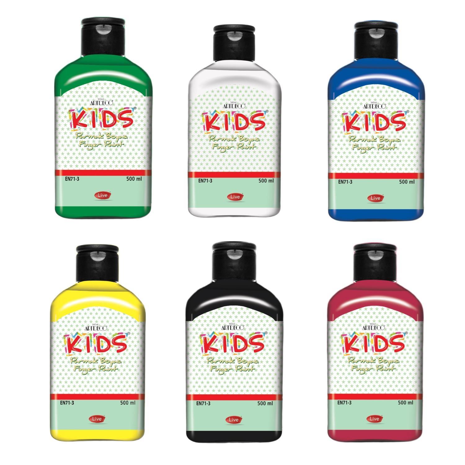 ArtdecoArtdeco Parmak Boyası 500 ml 6 lı Set 