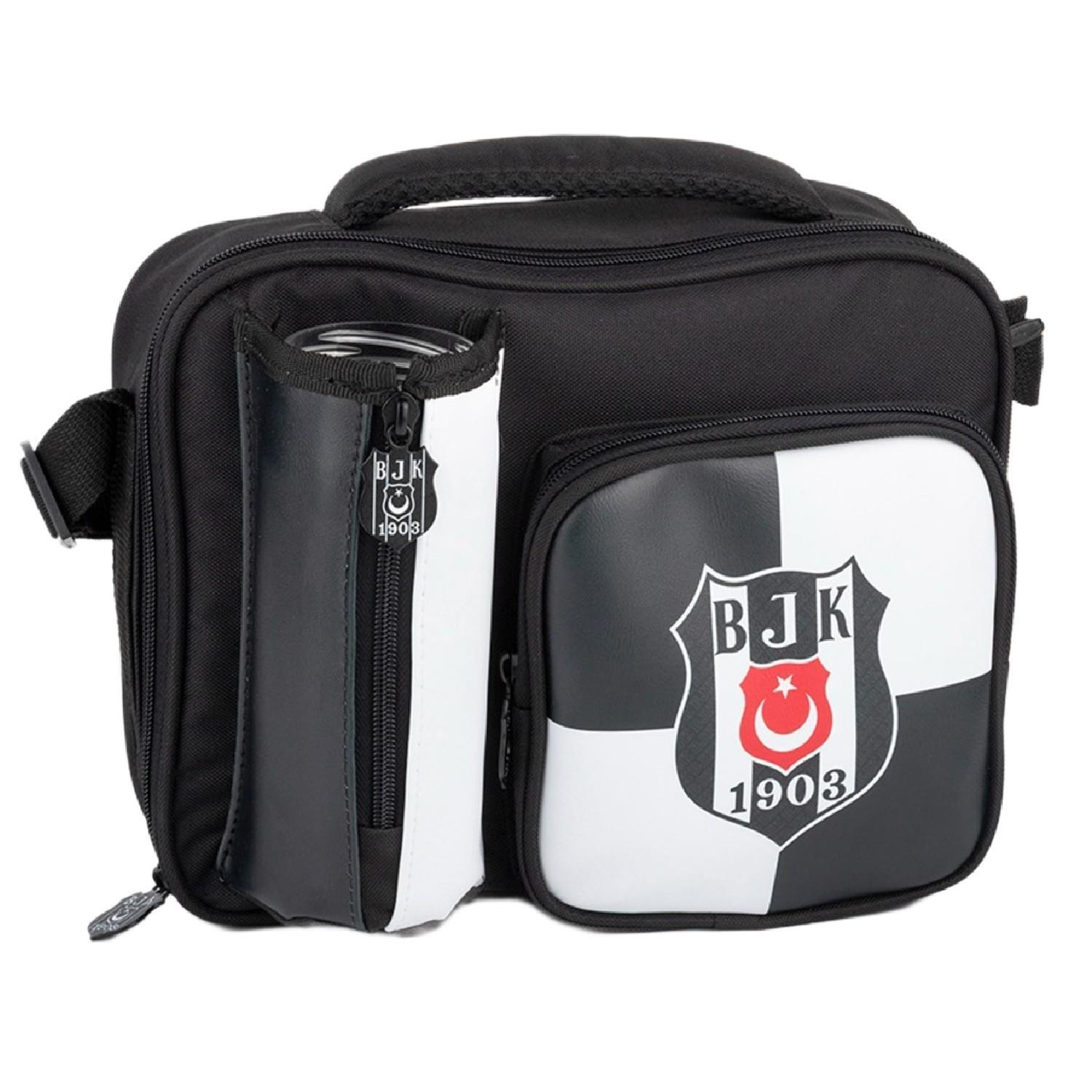 BeşiktaşBeşiktaş 2 Bölmeli 1903 Logo Baskılı Suni Deri Beslenme Çantası (25362)