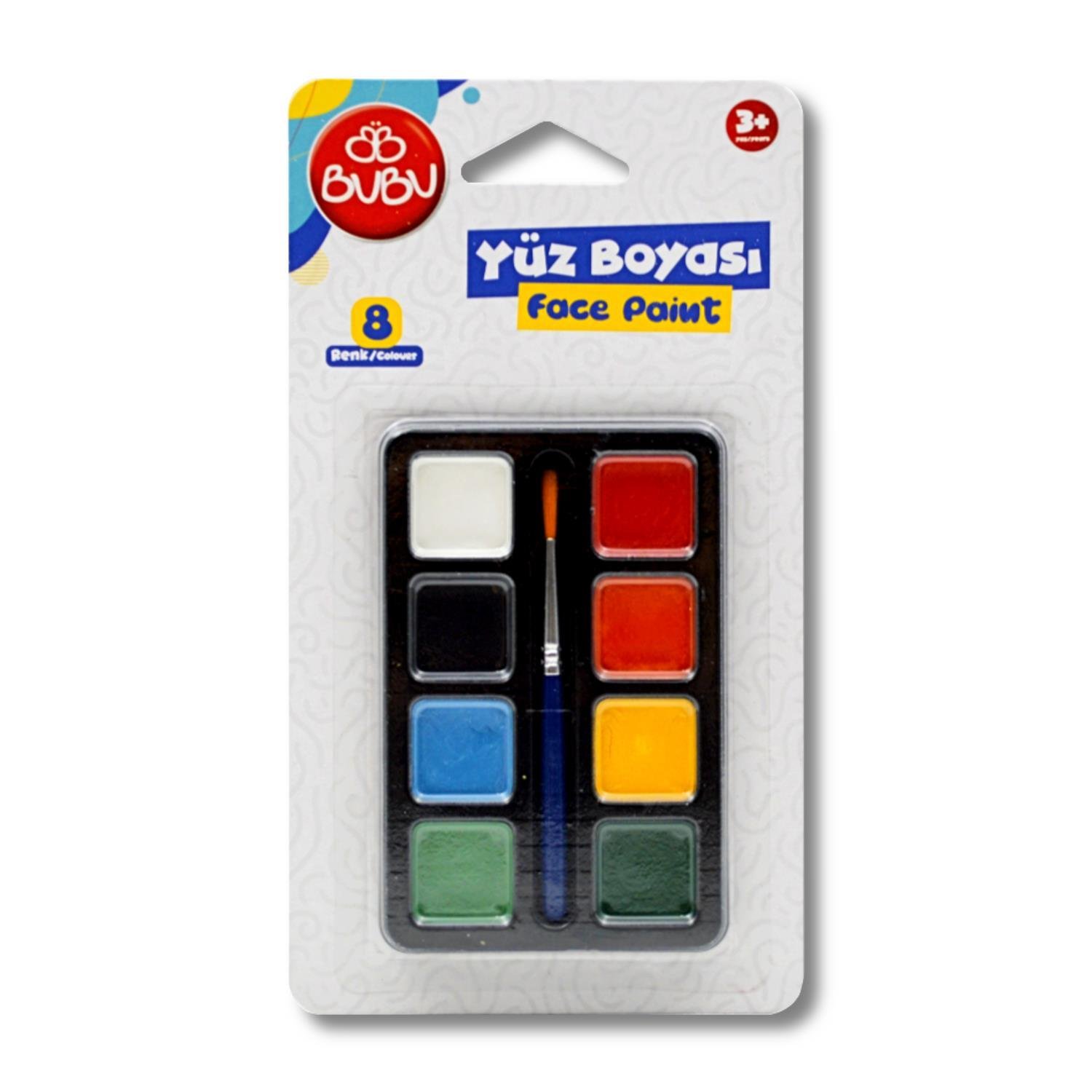 BubuBubu Tablet Yüz Boyası 8 Renk (BUBU-YUZ002)