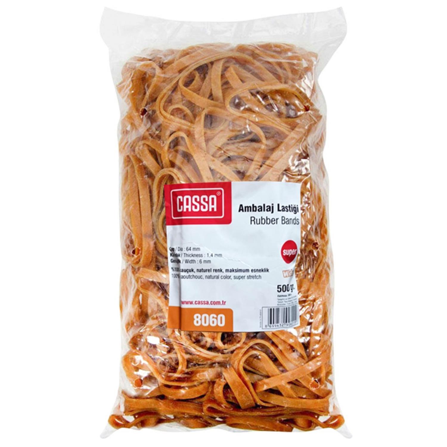 CassaCassa Geniş Ambalaj Lastiği 500 Gr Midi 8060 %100 Kauçuk 1 Paket