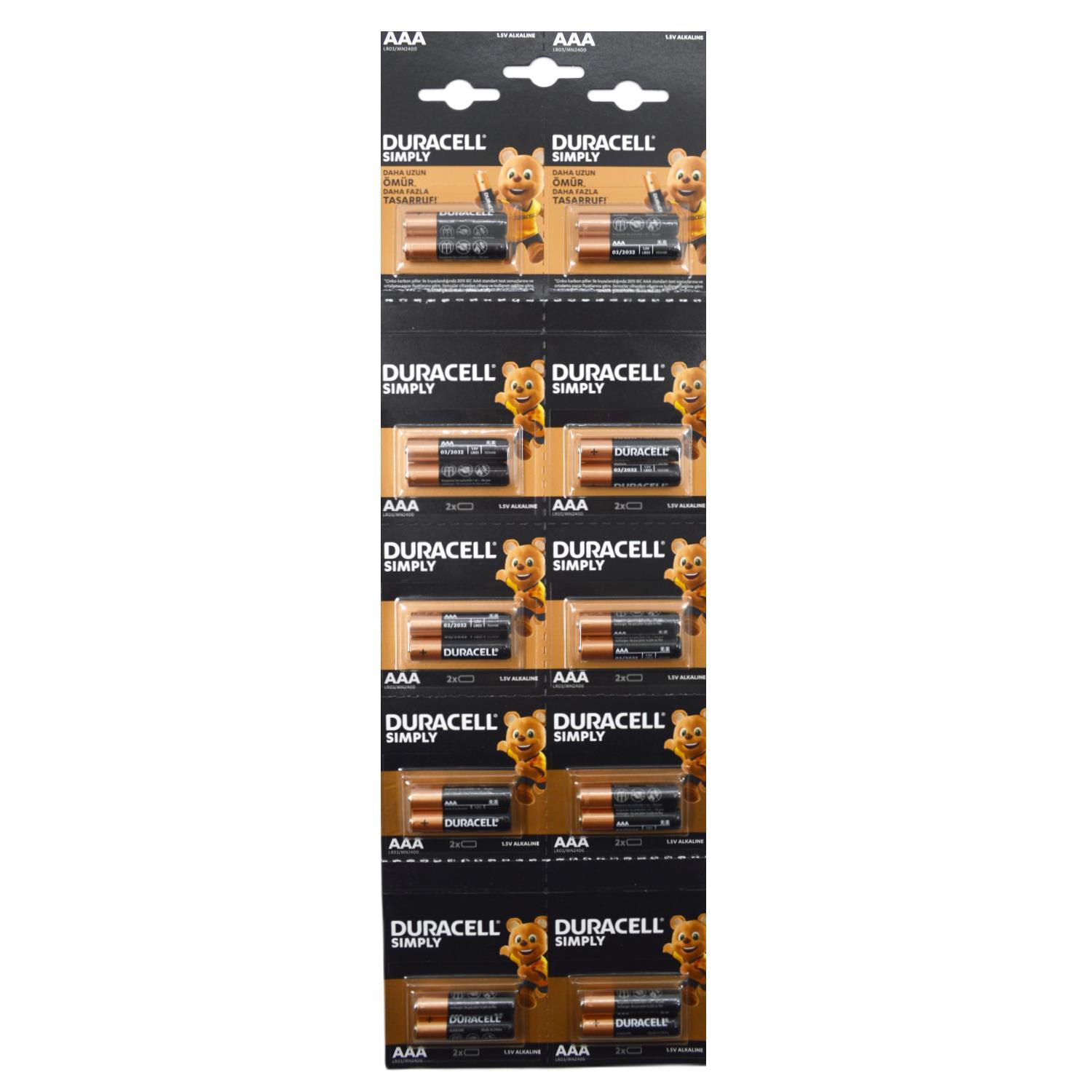 DuracellDuracell Simply Alkalin AAA İnce Pil 20 li