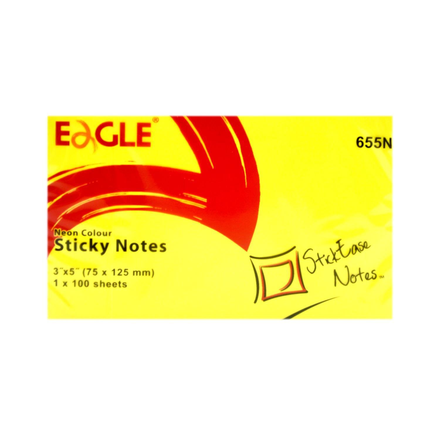 EagleEagle 75X125 mm Neon Yapışkanlı Not Kağıdı 100 Yaprak Sarı(655N-SR100LU)
