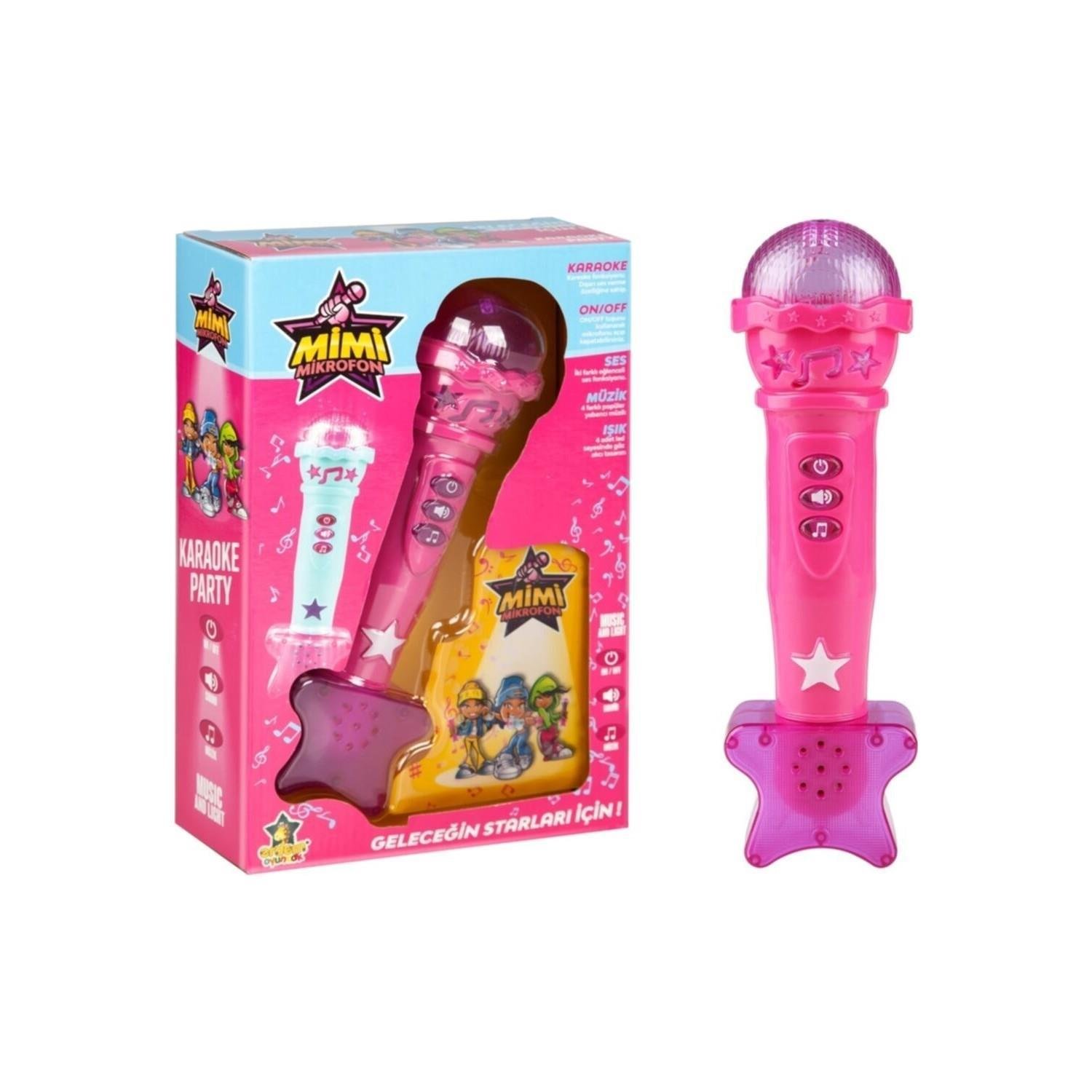 Erdem Mimi Sesli Işıklı Kareoke Mikrofon ERMIMI-01 Pembe (GKO