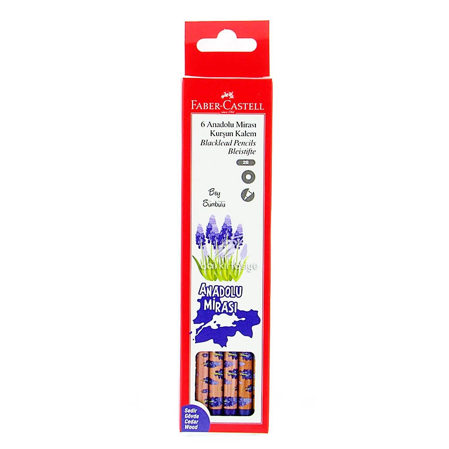 Faber-CastellFaber-Castell Anadolu Mirası Çiçekler 2B Kurşun Kalem 6 Adet