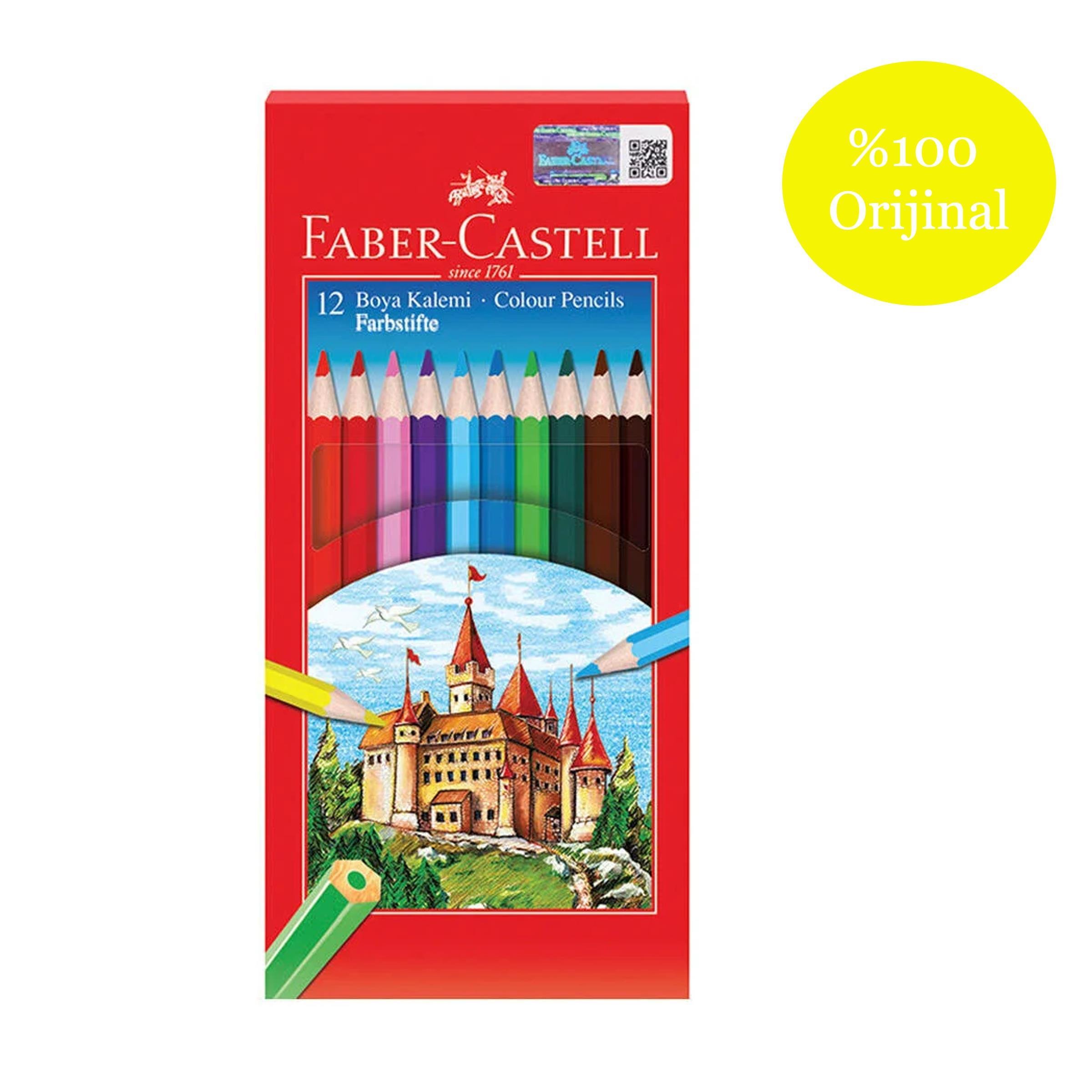 Faber-CastellFaber-Castell Karton Kutu Tam Boy Kuru Boya 12 Renk