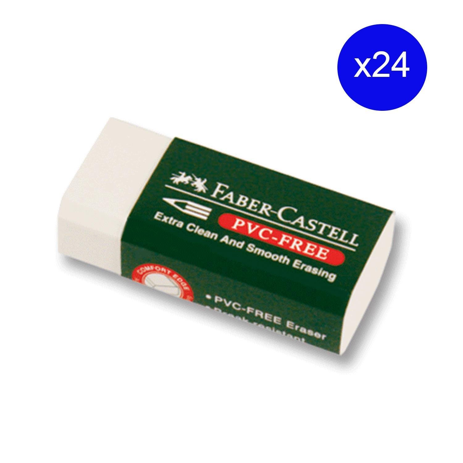 Faber-CastellFaber Castell Orta Boy Pvc Free Beyaz Silgi No:24 ( 24 Adet ) 7085/24