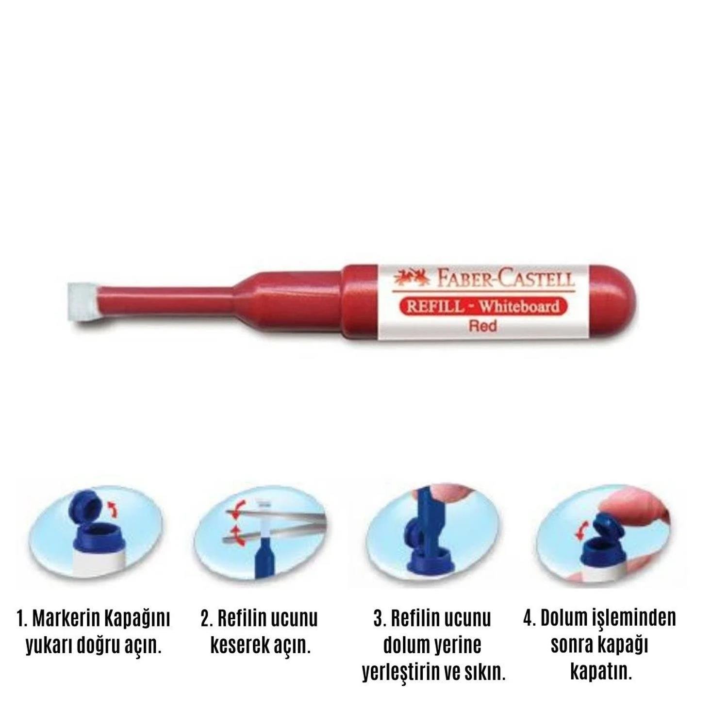 Faber-CastellFaber-Castell Tahta Kalemi Mürekkebi Refili Kırmızı