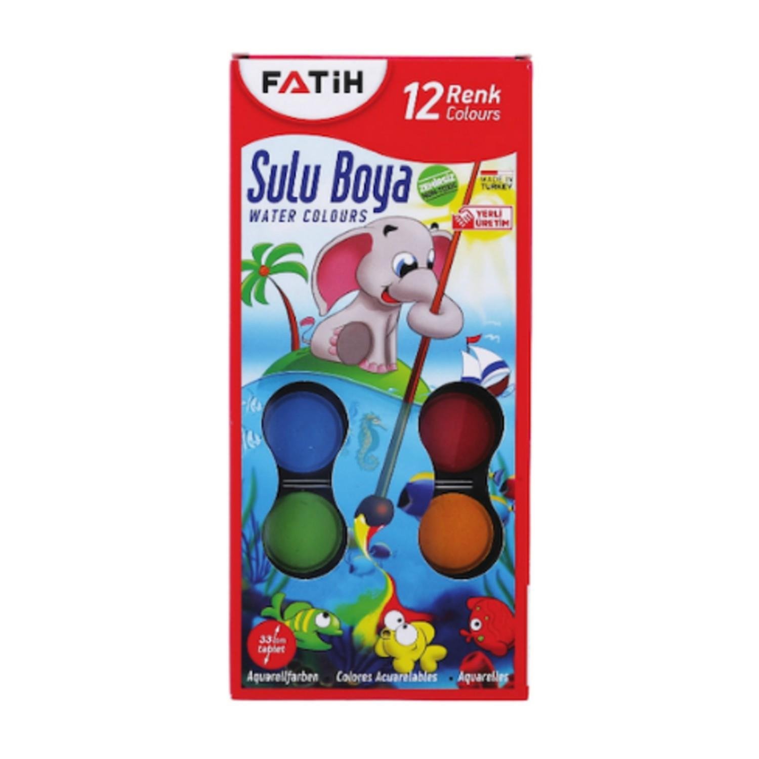 FATİHFatih Sulu Boya 12 li S-12