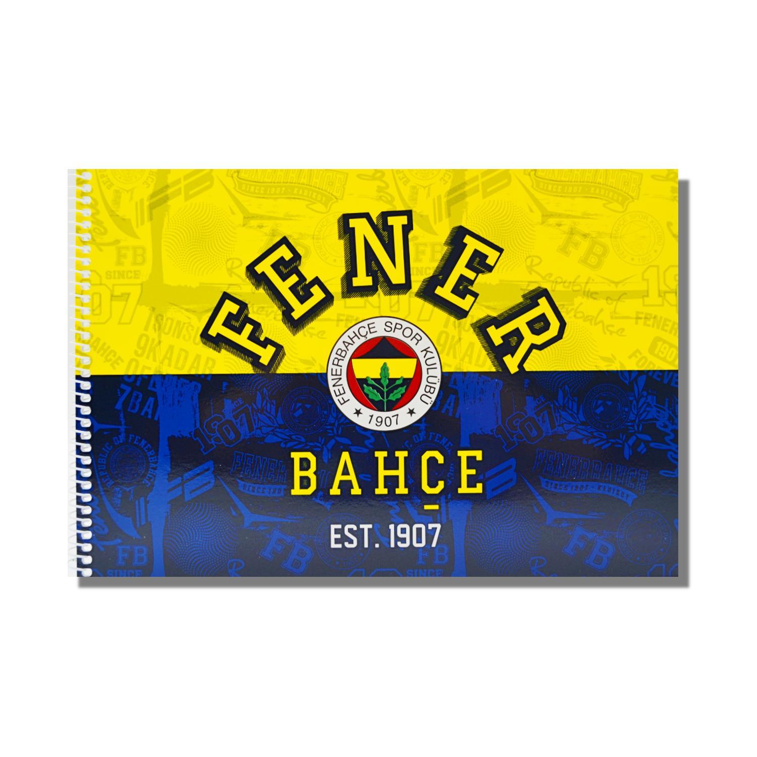 TimonFenerbahçe 17x24 15 Yaprak Karton Kapak Spiralli Resim Defteri (463636)