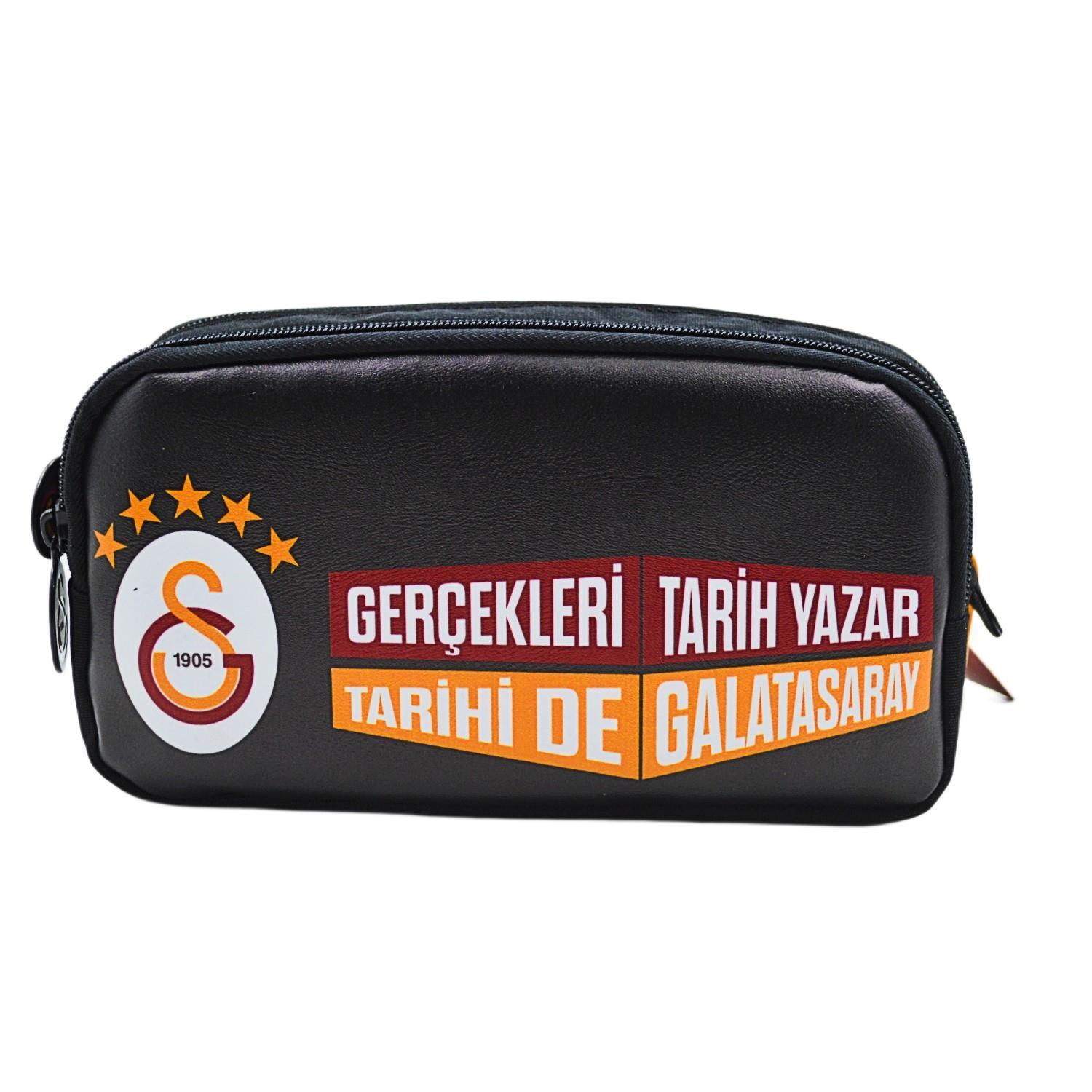 GalatasarayGalatasaray 2 Bölmeli 5 Yıldızlı Gerçekleri Tarih Yazar Suni Deri Yüzey Kalem Çantası (25690)