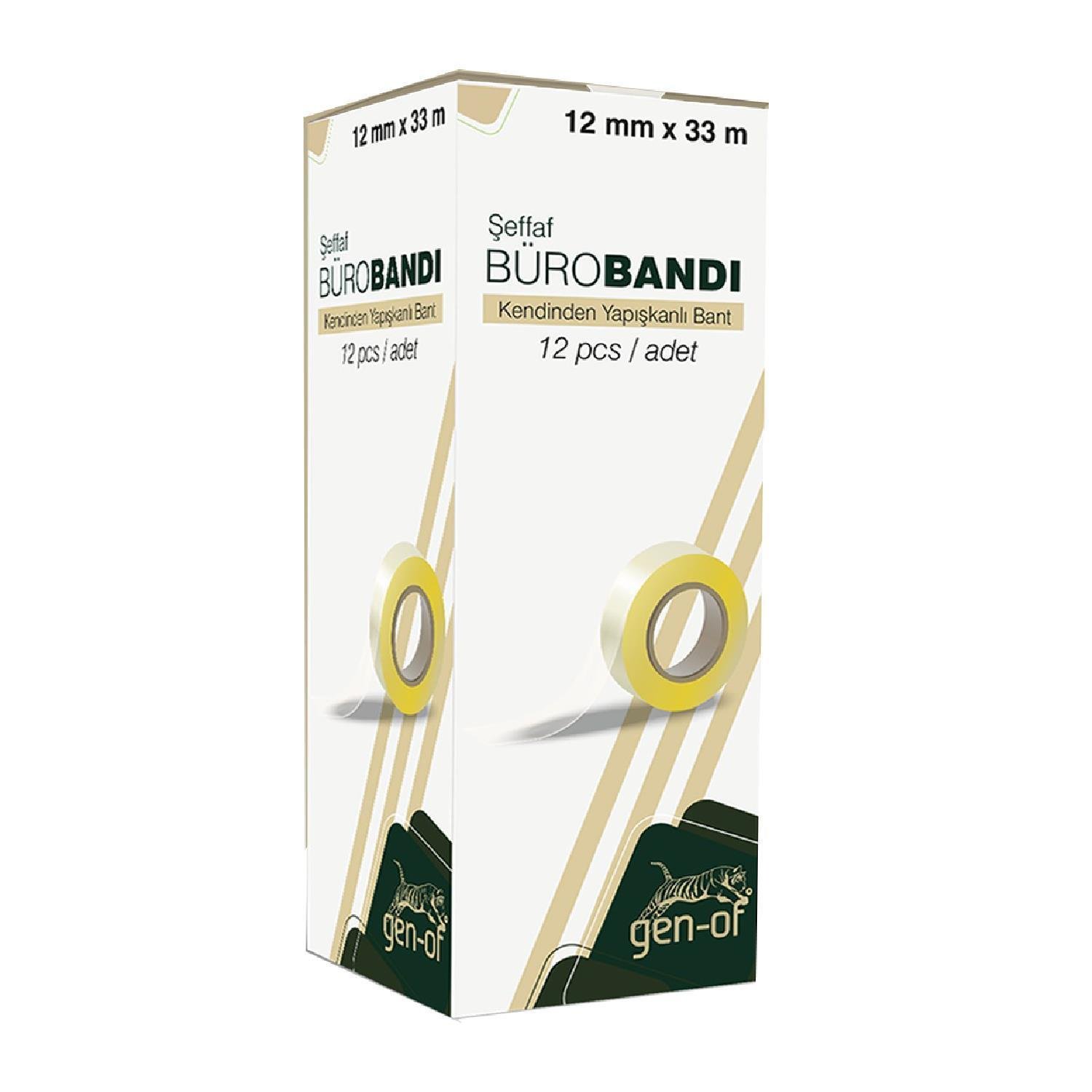 Gen-OfGen-Of 12x33m Selefon Bant 12 Adet 