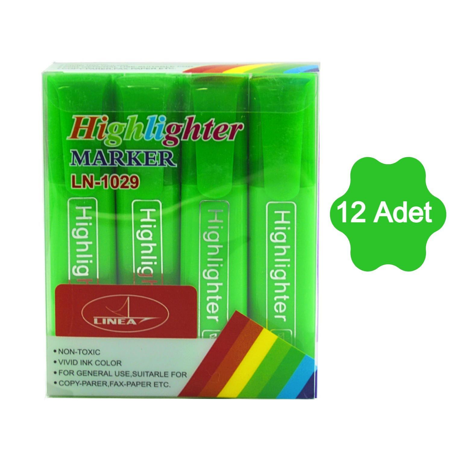 Gen-OfGen-Of Fosforlu Kalem Neon LN-1029 Yeşil 12 Adet