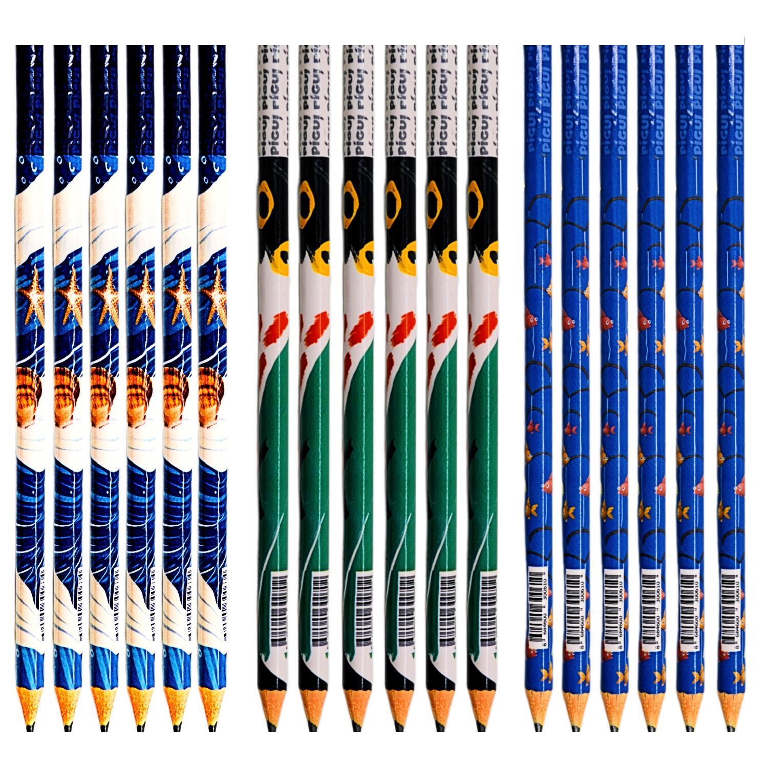 Gen-OfGen-Of Pigui Karışık Desenler 18 Li Kurşun Kalem Seti