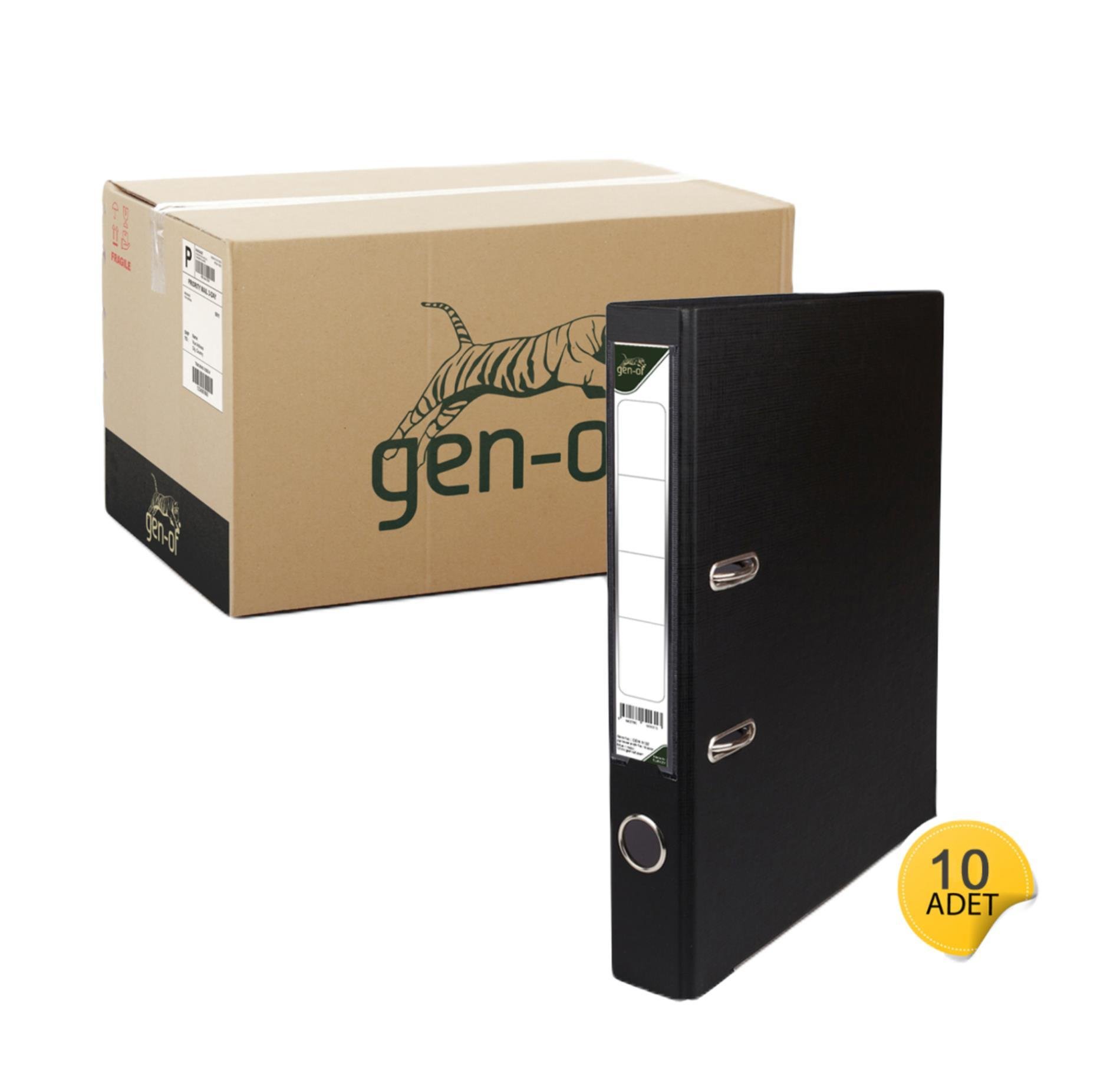 Gen-OfGen-Of Plastik Klasör Dar Siyah 10 Lu