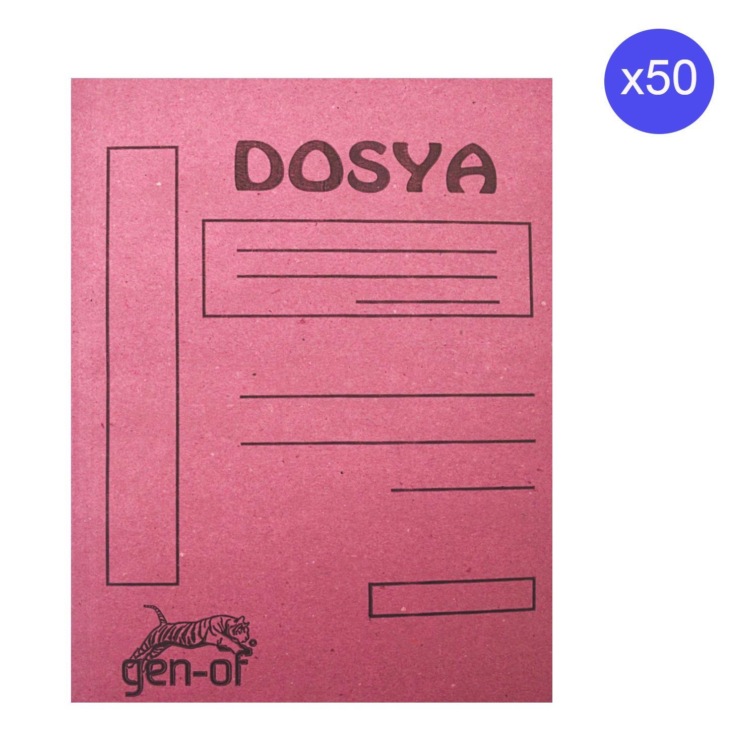 Gen-OfGen-Of Tam Kapak Karton Dosya 50'li Pembe