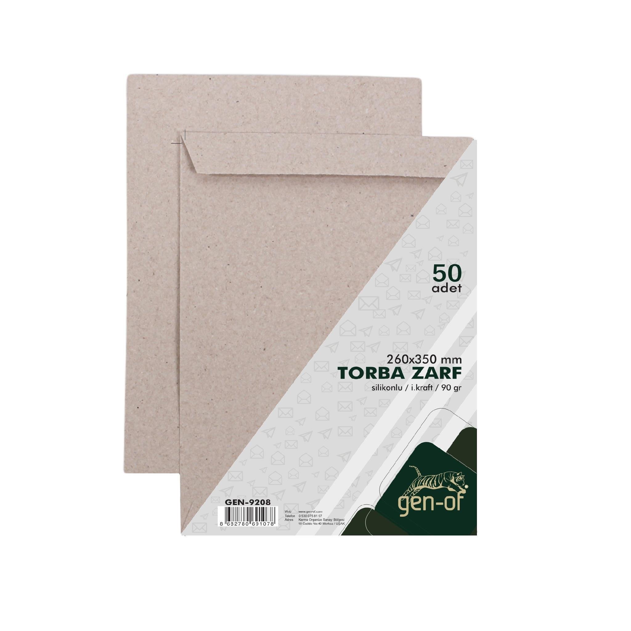 Gen-OfGen-Of Torba Zarf 26x35 Kraft 90 GR Silikonlu 250 li