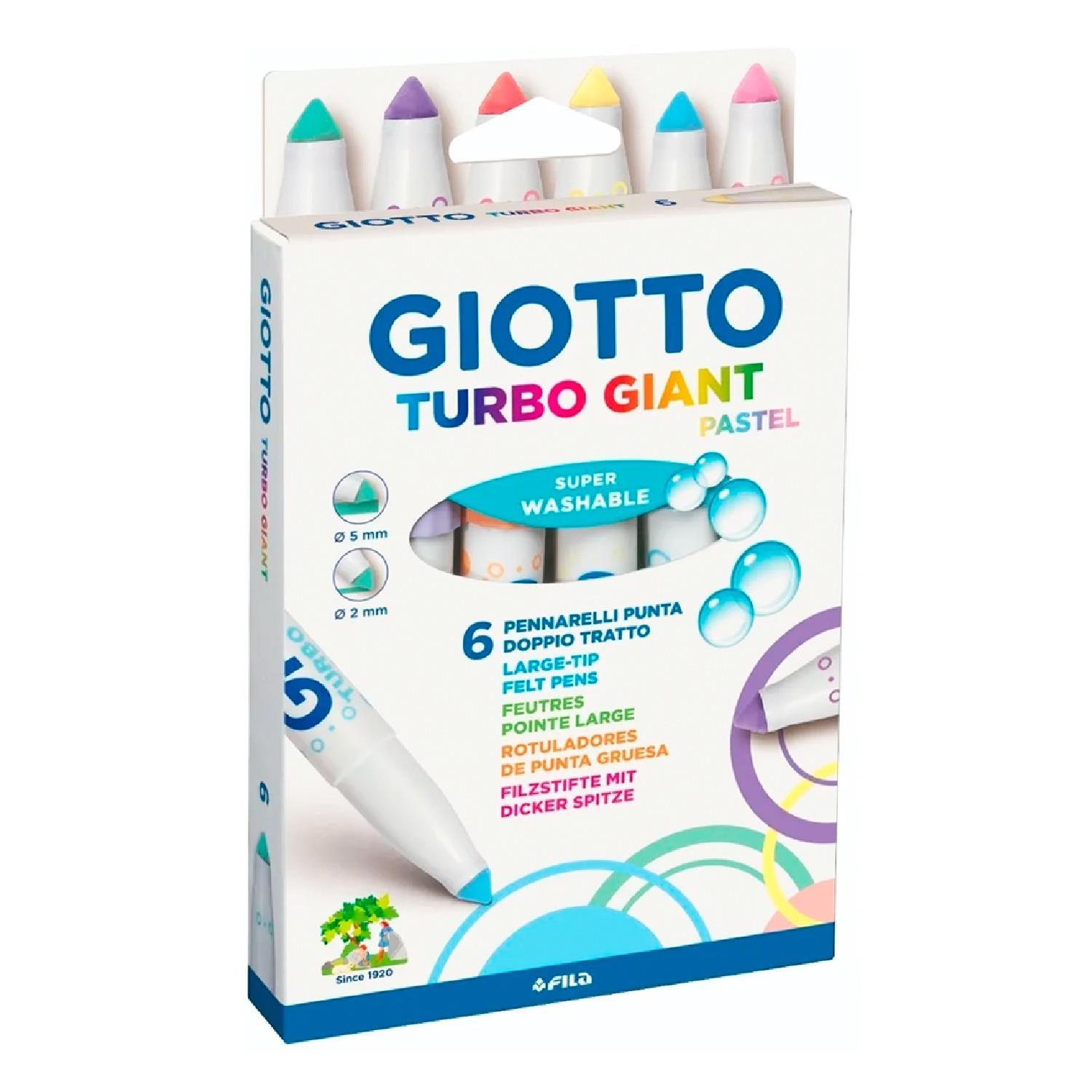 GiottoGiotto Turbo Giant Pastel Jumbo Keçeli Kalem 6 Renk (F431000)(FLA1)