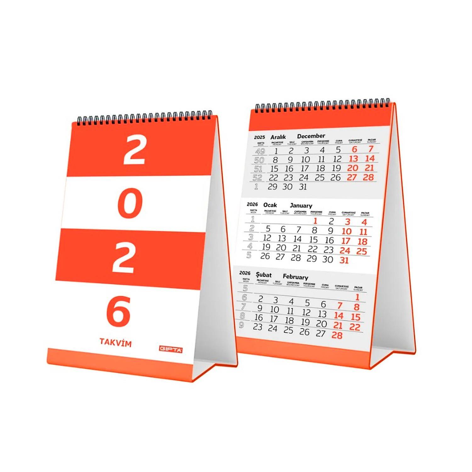 GıptaGıpta 2026 10x15 Bristol Üçgen Gemici Takvimi (1015-BRS) 