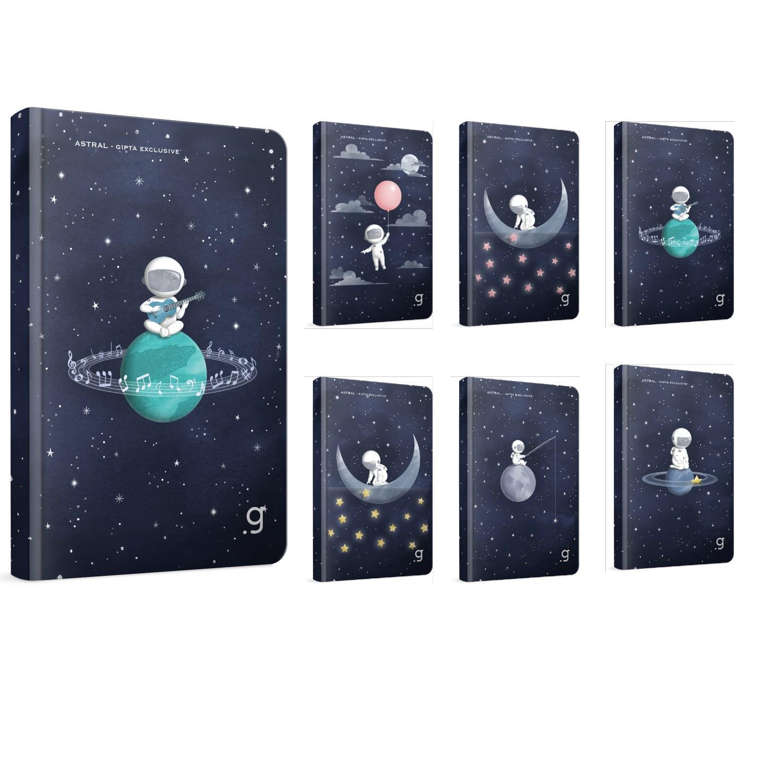 GıptaGıpta Astral Sert Kapak Dikişli 13x21 96 Yaprak Not Defteri Çizgili (7364)