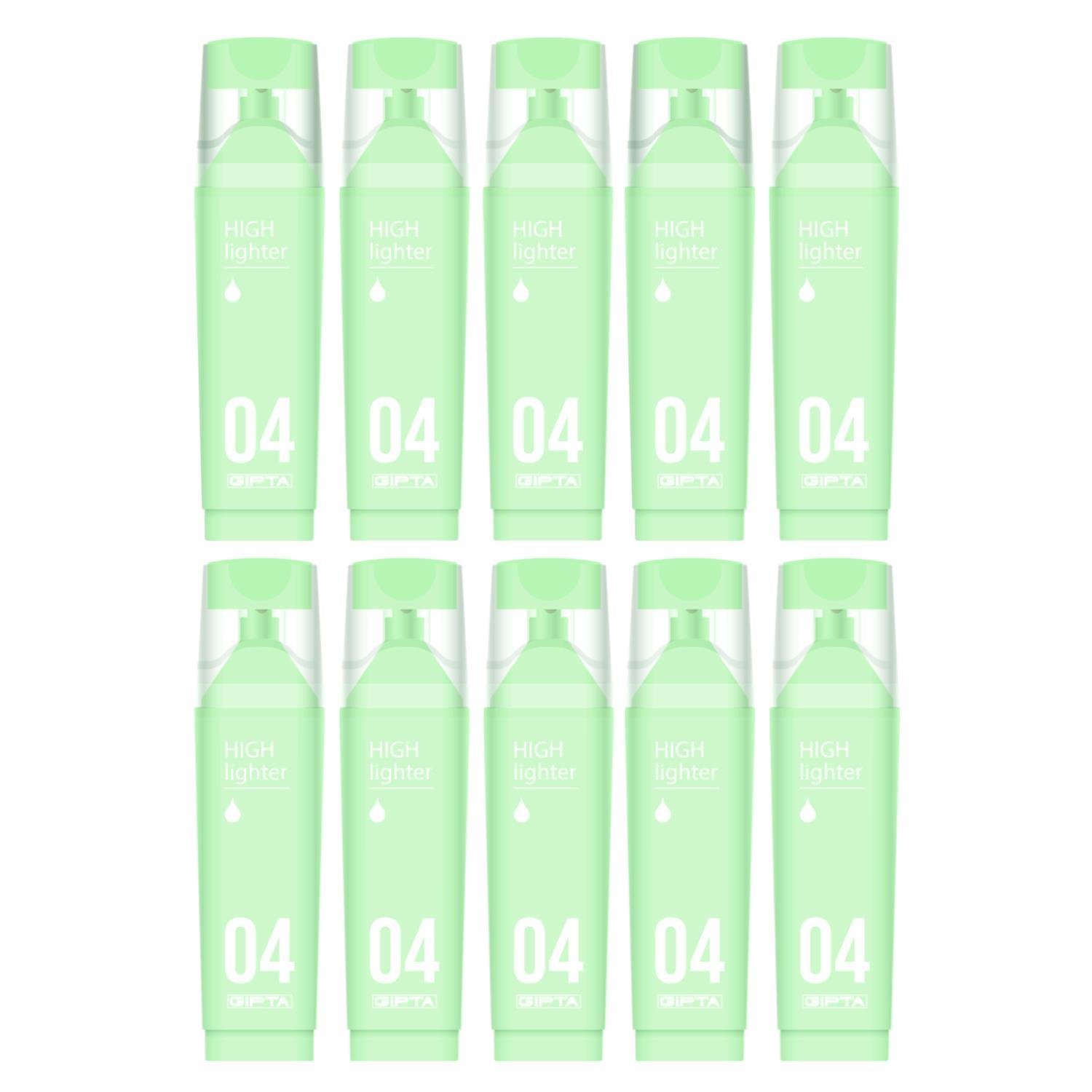 GıptaGıpta Macaron Kesik Uç Pastel Yeşil Fosforlu Kalem 10 Adet