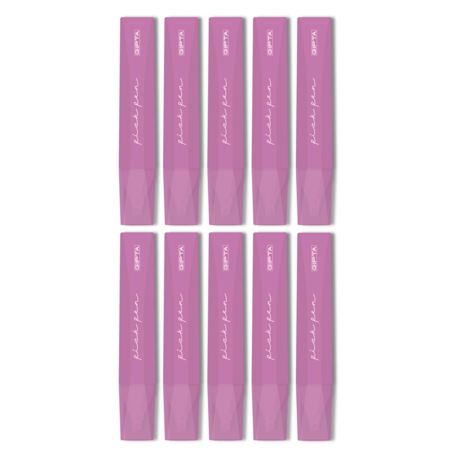 GıptaGıpta Pickpen Kesik Uç Fosforlu Kalem Mor (F1551) 10 Adet