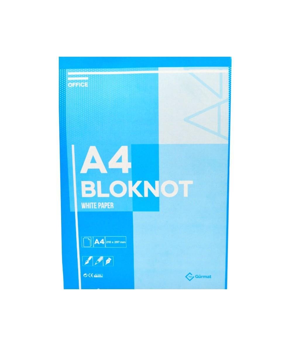 GürmatGürmat A4 Üstten Yapışkanlı Karton Kapak 80 Yaprak Çizgili Bloknot