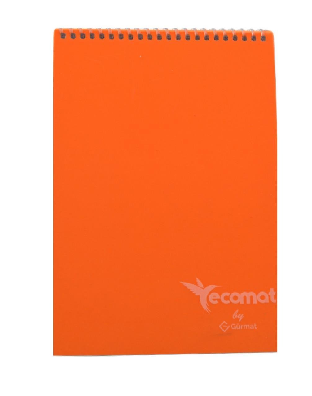 GürmatGürmat A5 100 Yaprak Kraft Karton Kapak Üstten Spiralli Bloknot Çizgili (4401C)