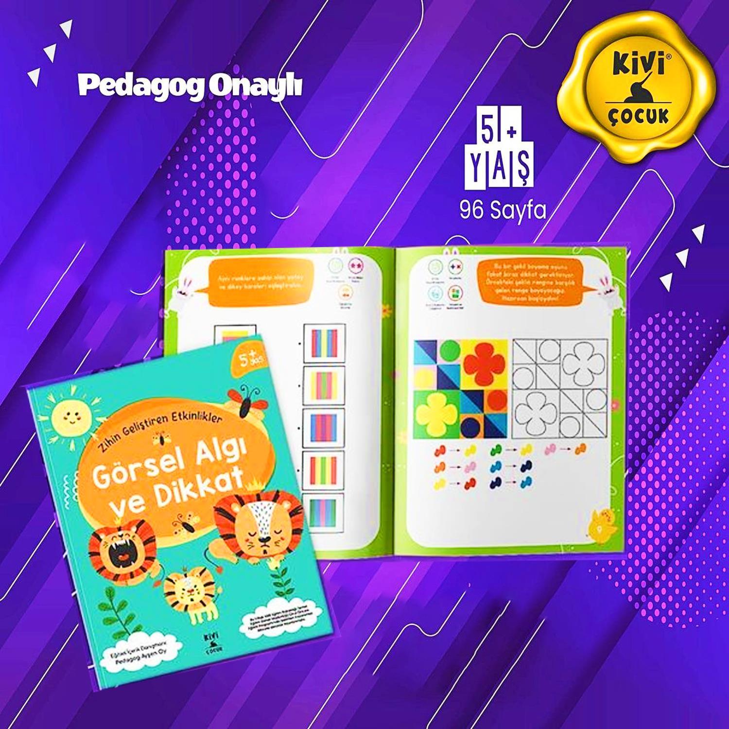 KİVİ ÇOCUKKivi Çocuk 5+ Yaş Zihin Geliştiren Etkinlikler GÖRSEL ALGI ve DİKKAT KTP