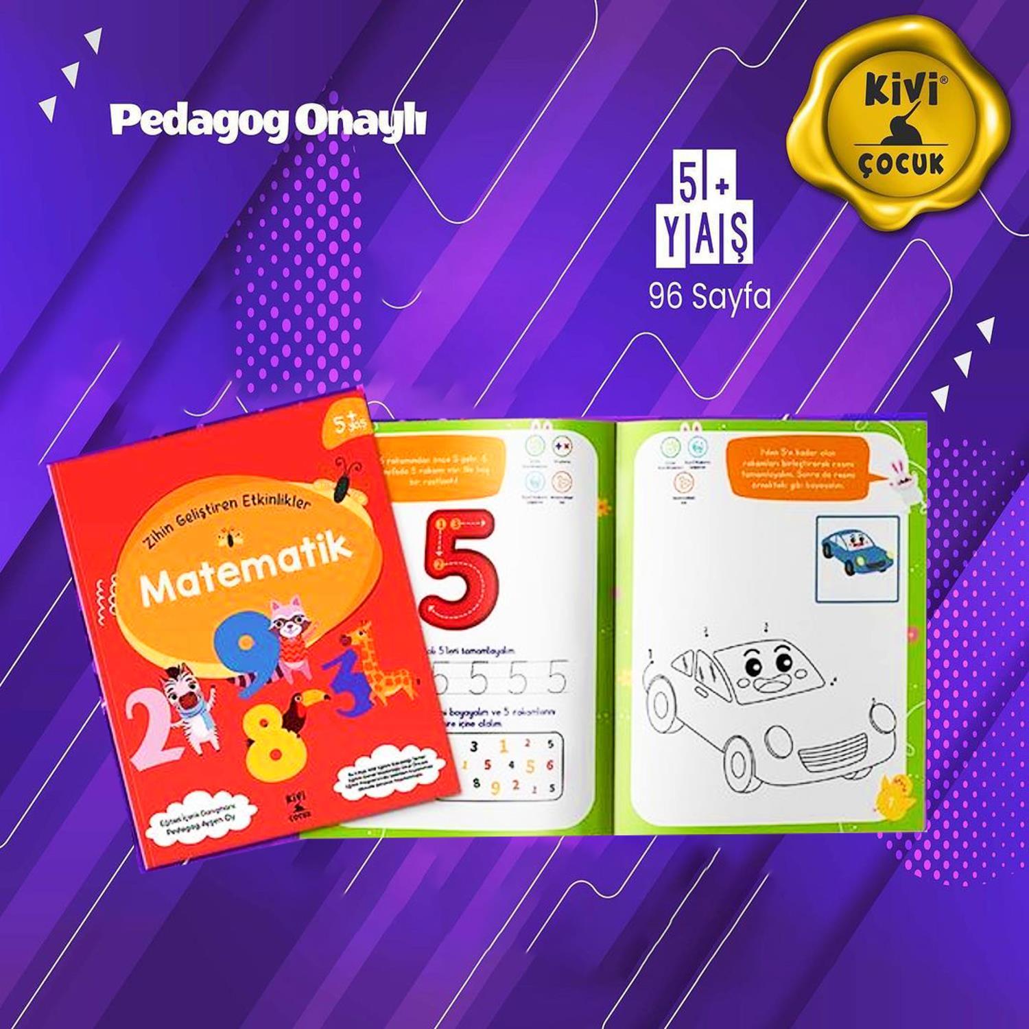 KİVİ ÇOCUKKivi Çocuk 5+ Yaş Zihin Geliştiren Etkinlikler MATEMATİK KTP