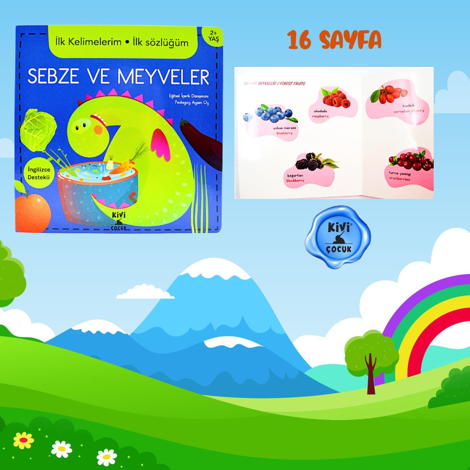 KİVİ ÇOCUKKivi Çocuk İlk Kelimelerim İlk Sözlüğüm SEBZE ve MEYVELER - KTP