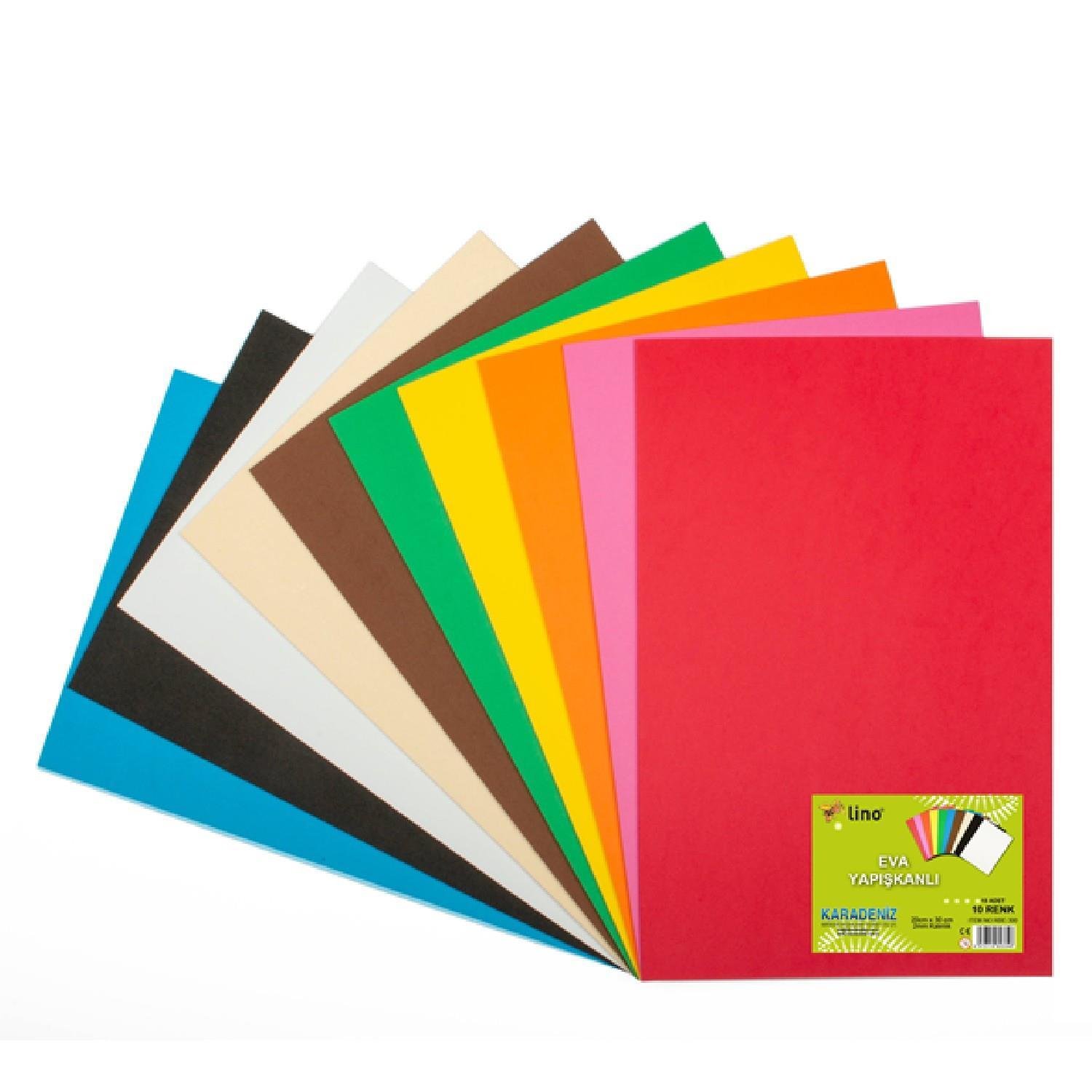 LinoLino 20x30 Yapışkanlı Eva 2 mm 10 Renk (RBE-300)