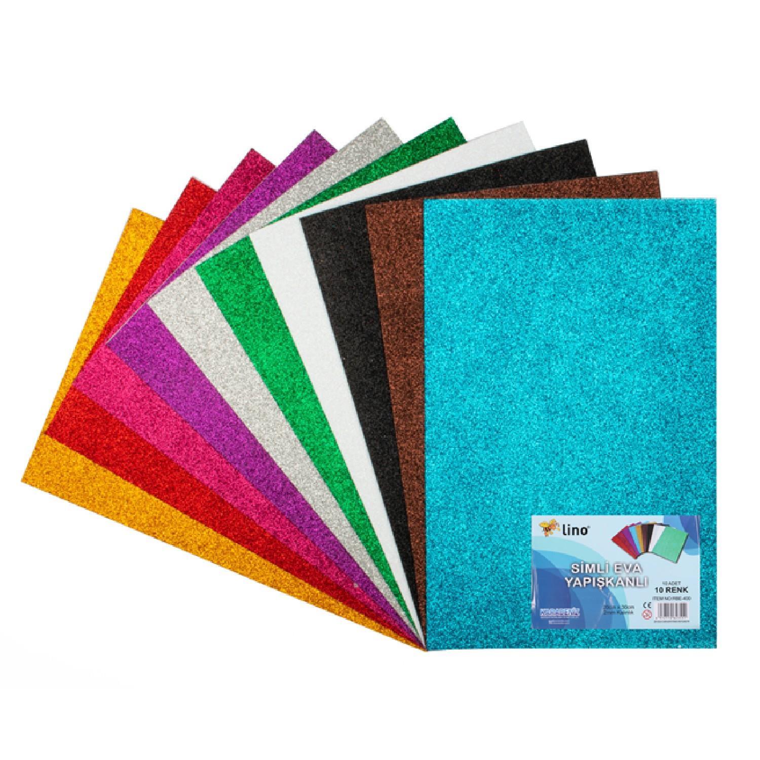 LinoLino 50x70 Simli Yapışkanlı Eva 2 mm 10 Renk (RBE-503)