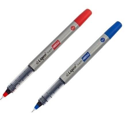LiqeoLiqeo Süper Needle 0.7 mm Roller Pen İğne Uçlu Kalem Mavi Siyah Kırmızı
