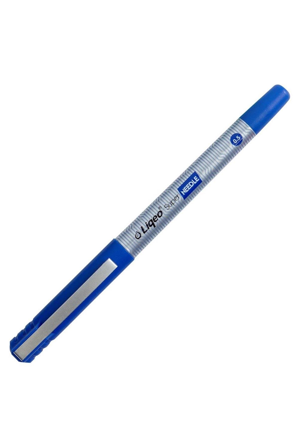 NokiLıqeo Super Needle İğne Uçlu 0.5 Roller Kalem Mavi