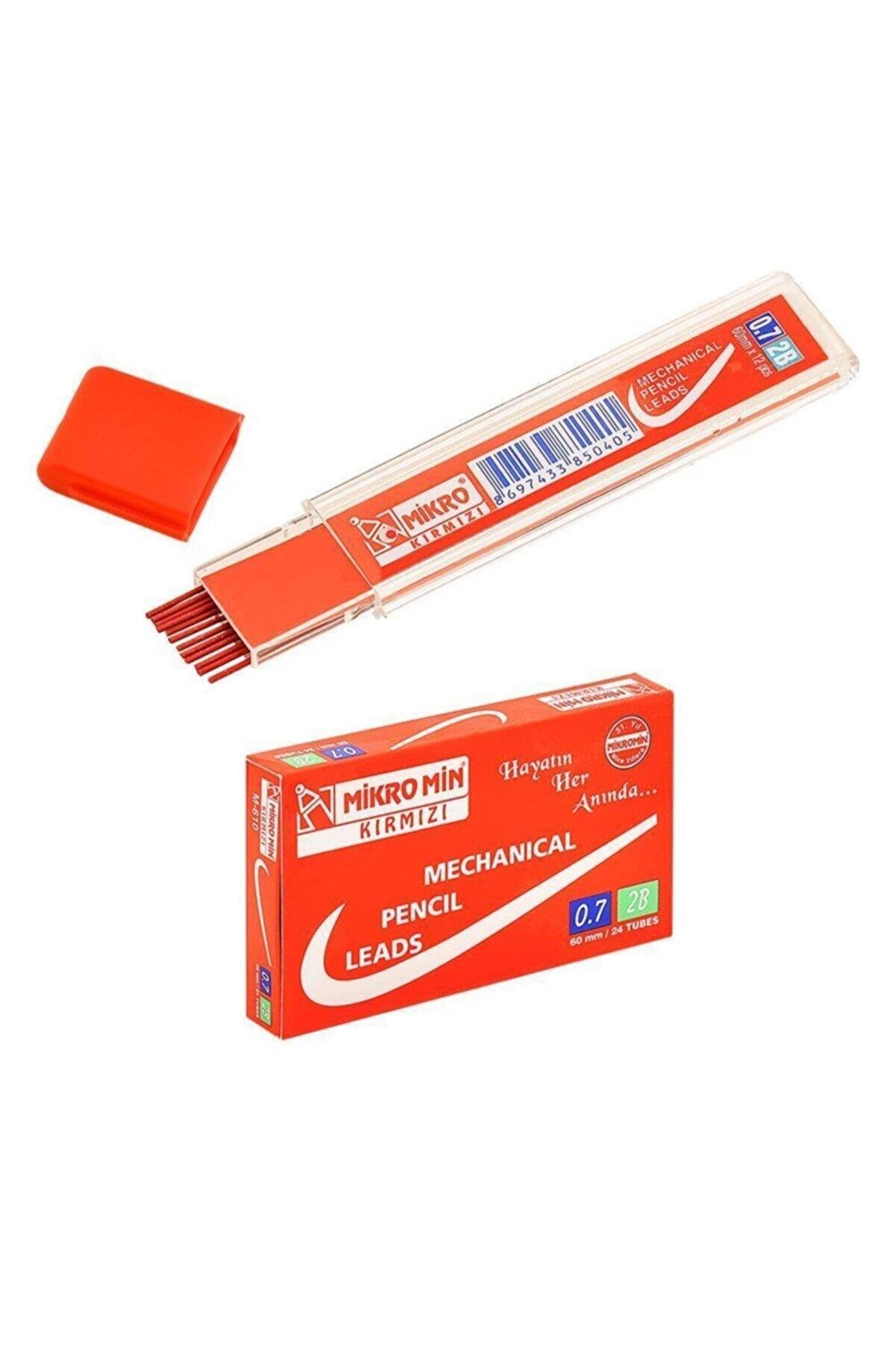 MİKROMikro 0.7 mm Kırmızı Kalem Ucu 60 mm 24 Adet
