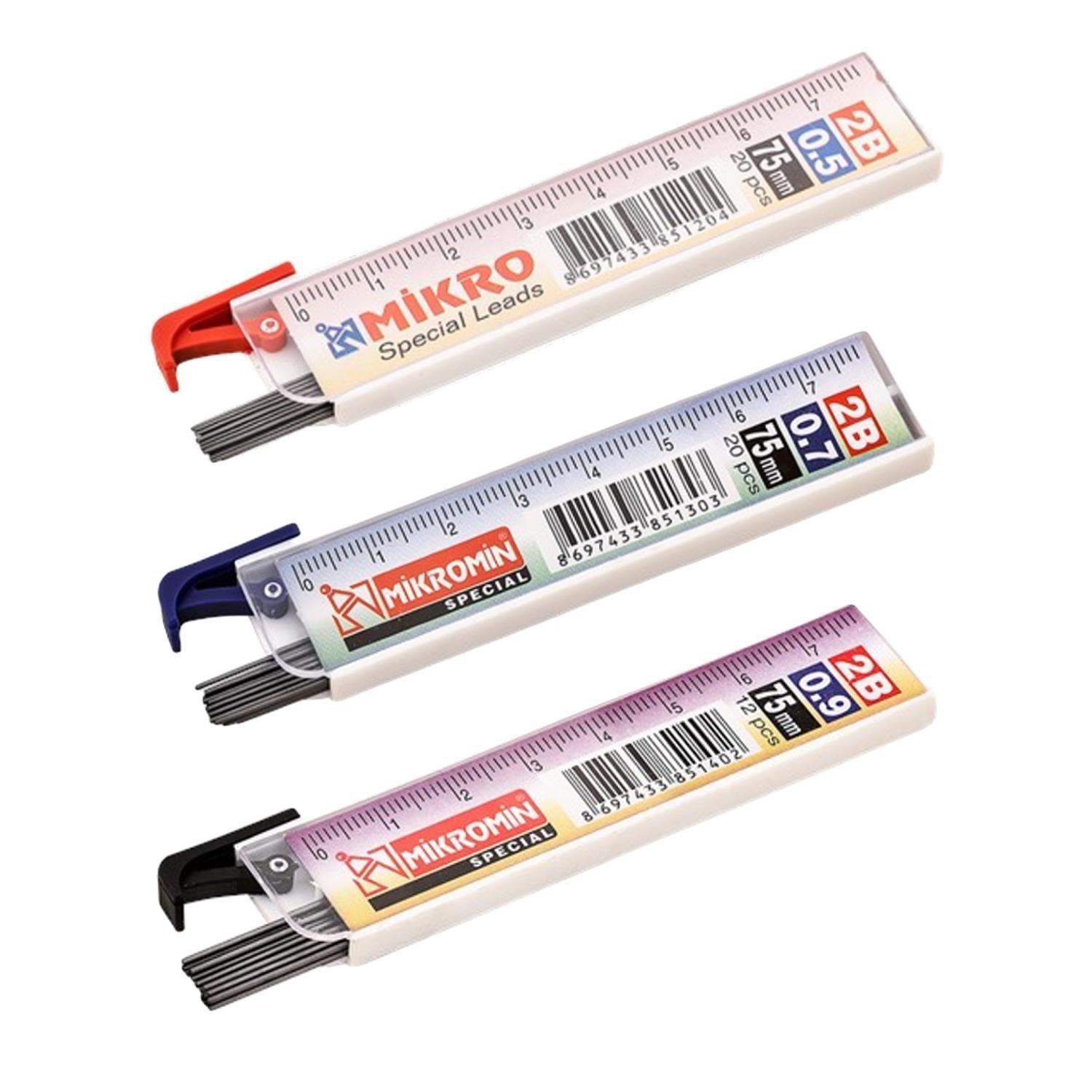 MİKROMikro Cetvelli 2B Kalem Ucu 75 mm 07 05 09 Seçenekli