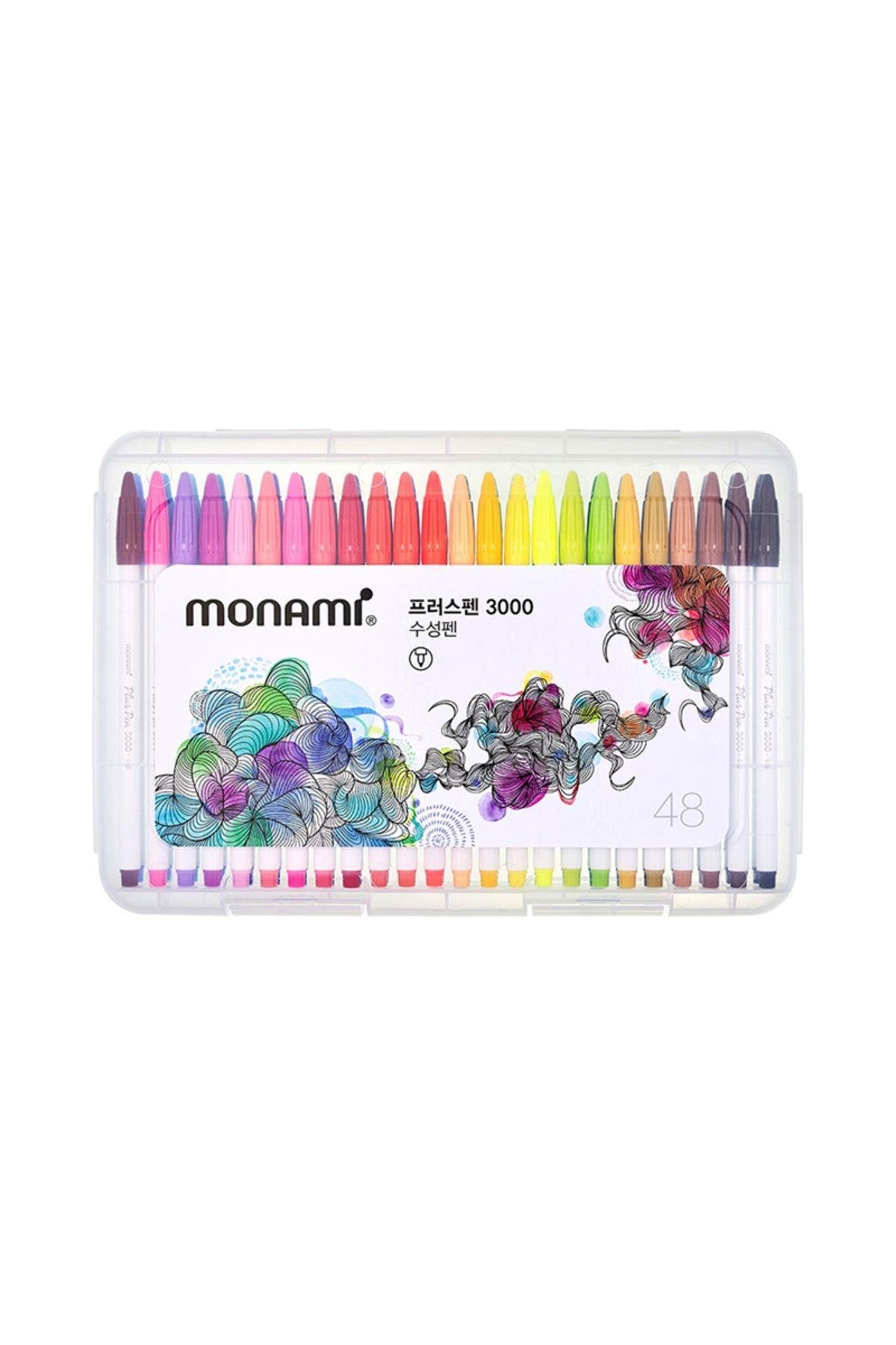 MonamiMonami Plus Pen 3000 Fine Liner Çizim Kalem Seti 48 Renk
