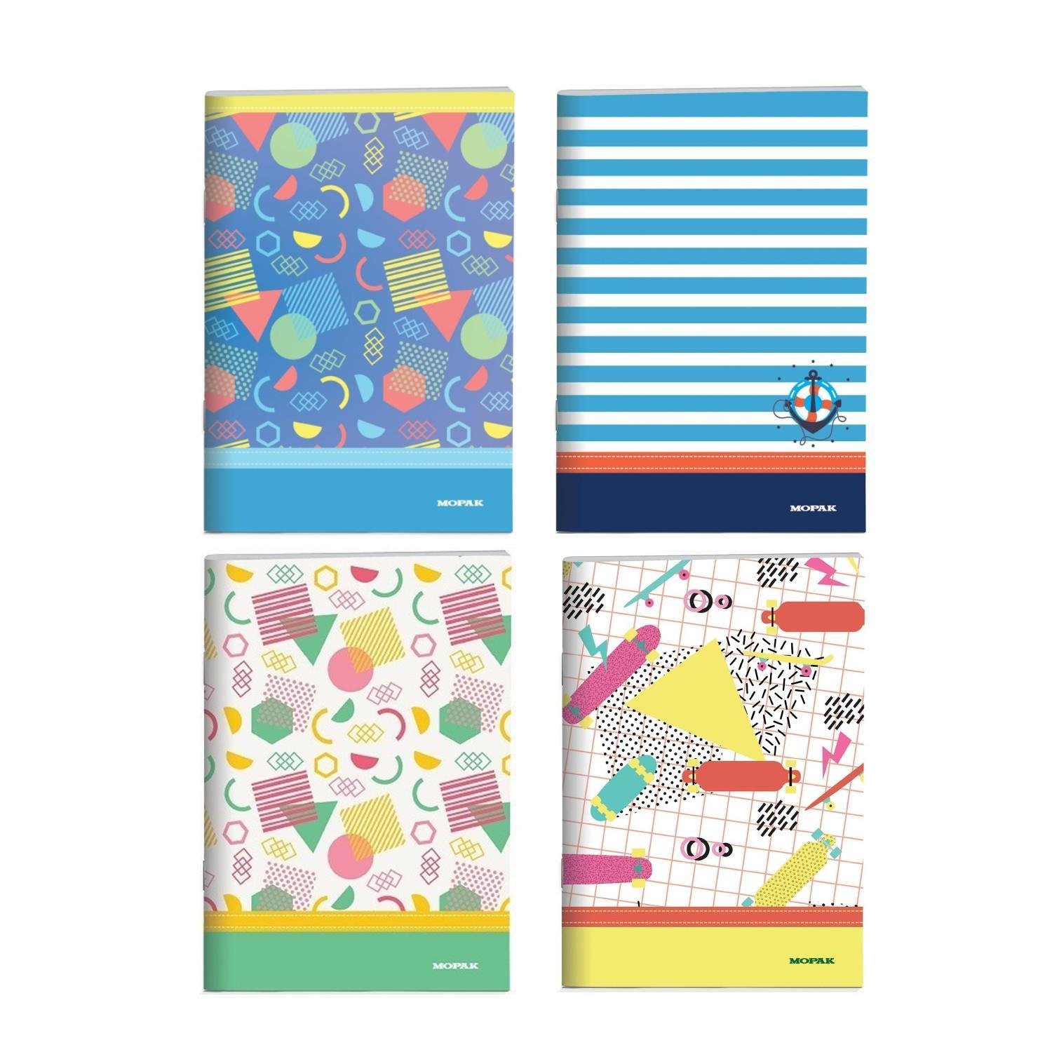MopakMopak A4 100 Yaprak Karton Kapak Dikişli Defter Çizgili 4 Adet