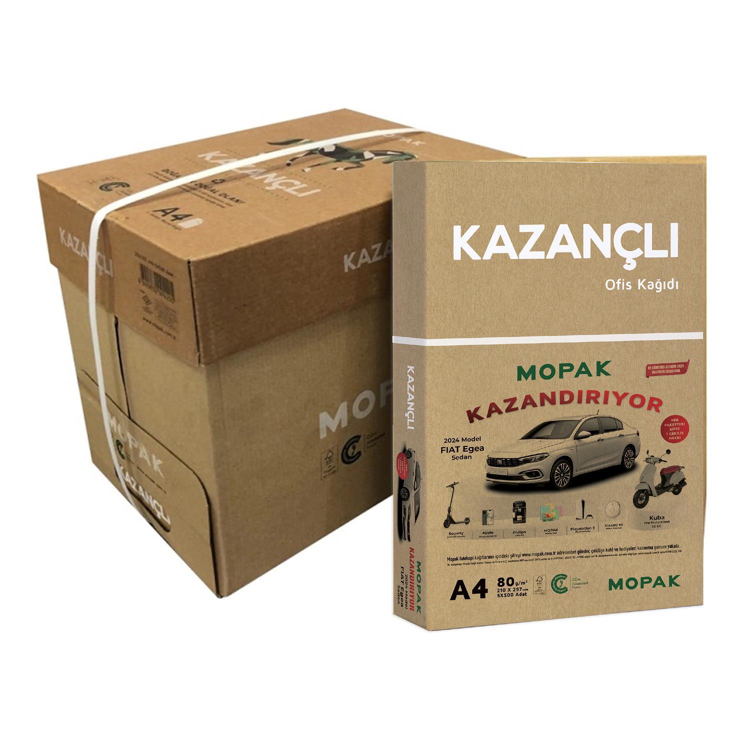 Mopak Kazançlı A4 Fotokopi Kağıdı 80 gr. 5x500 (1 koli) I