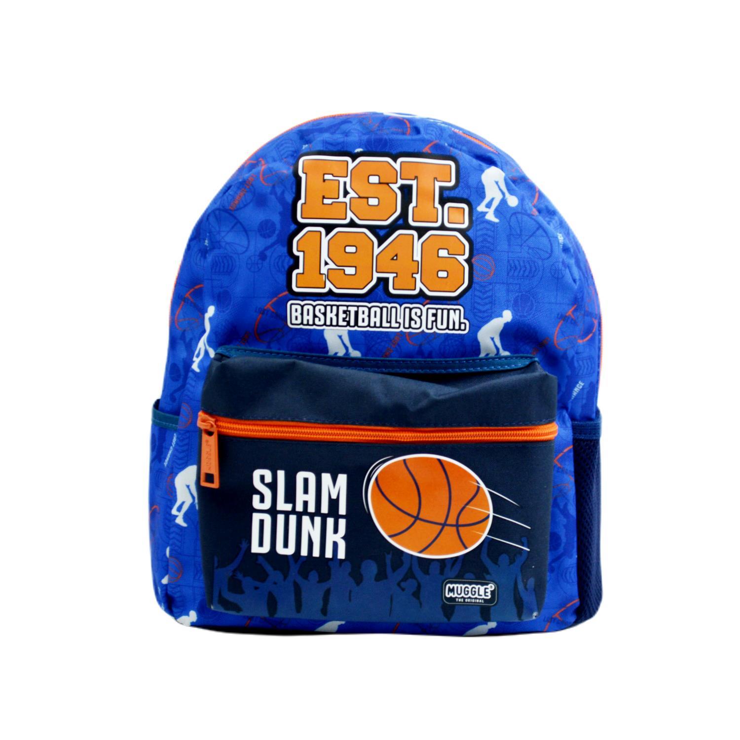 MuggleMuggle 2 Bölmeli Basket Is Fun Anaokulu Çantası Mavi MU-9154