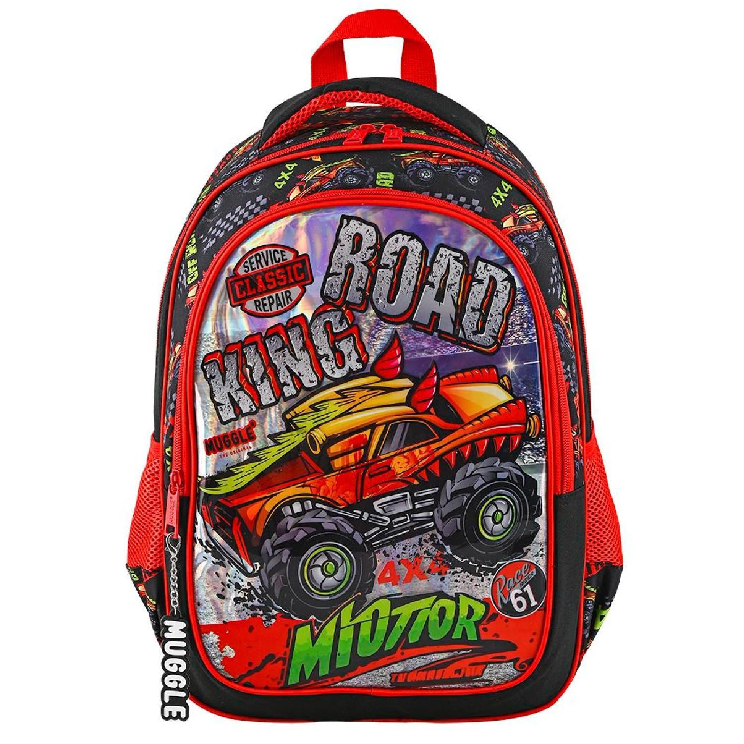 MuggleMuggle 2 Bölmeli King Road Okul Sırt Çantası MU-9128
