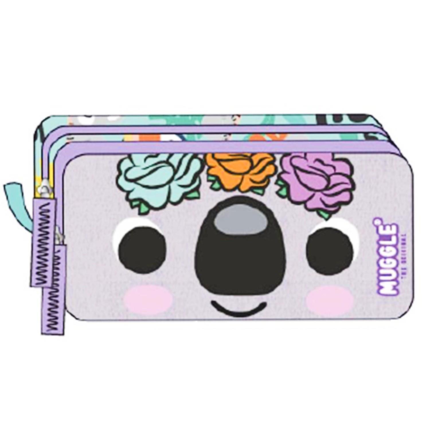 MuggleMuggle 2 Bölmeli Koala Kalemlik Turkuaz (MU-9104)