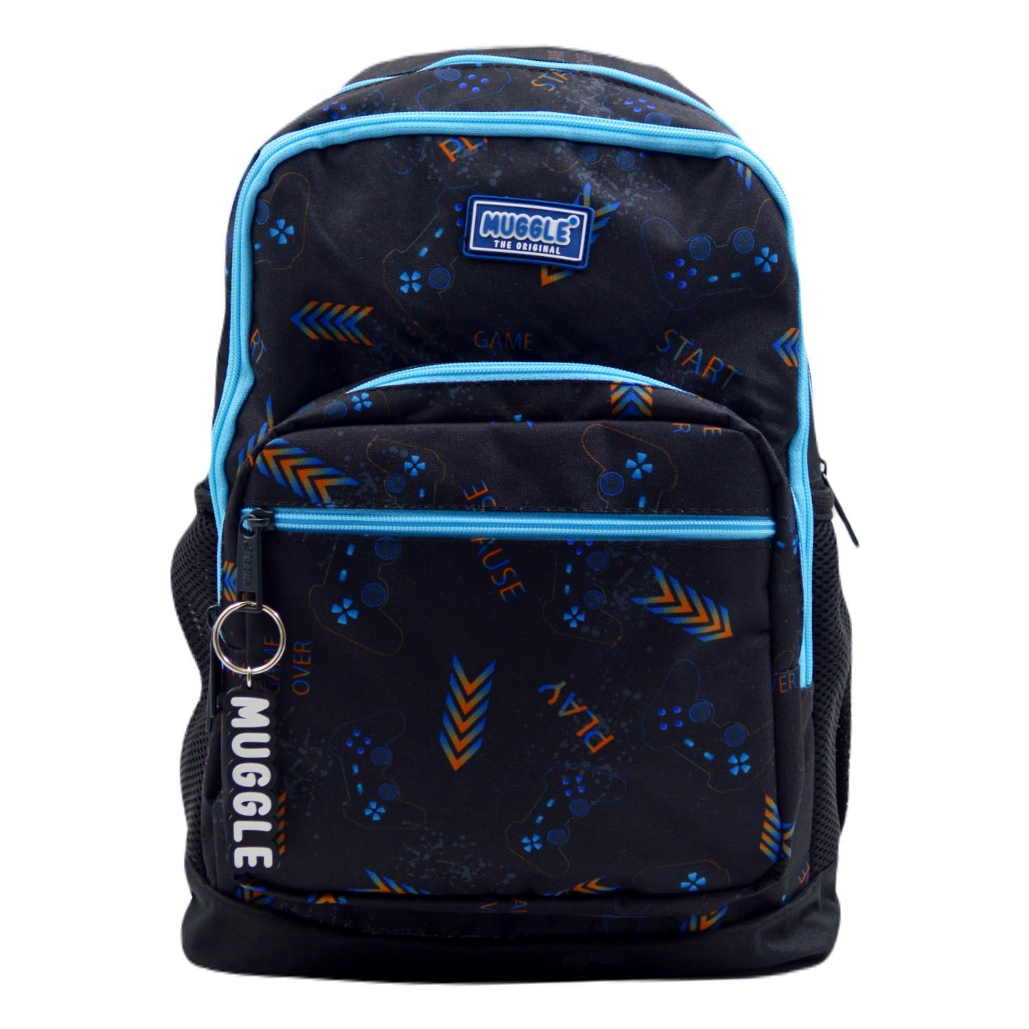 MuggleMuggle 4 Bölmeli Ot Game Over Siyah Okul Sırt Çantası (MU-0389)