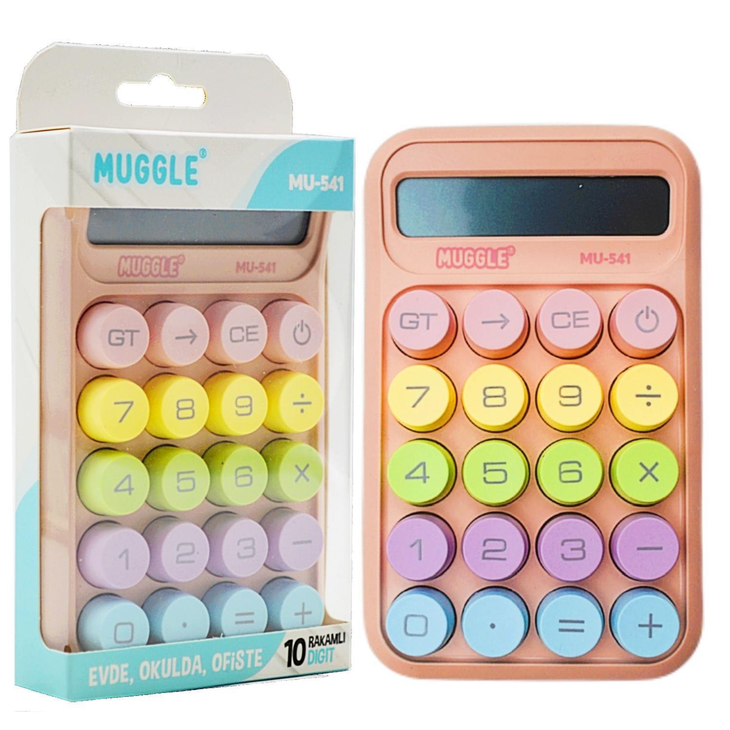 MuggleMuggle MU-541 Masaüstü 10 Haneli  Pilli Hesap Makinesi Pembe 