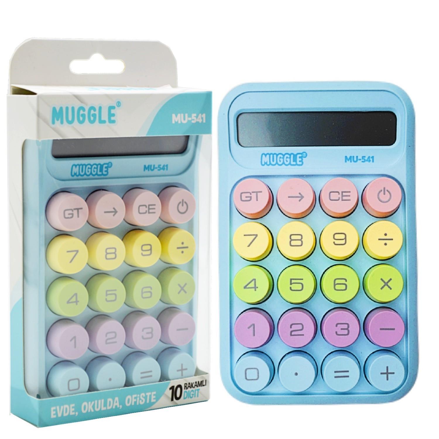 MuggleMuggle MU-541 Masaüstü 10 Haneli  Pilli Hesap Makinesi Mavi 