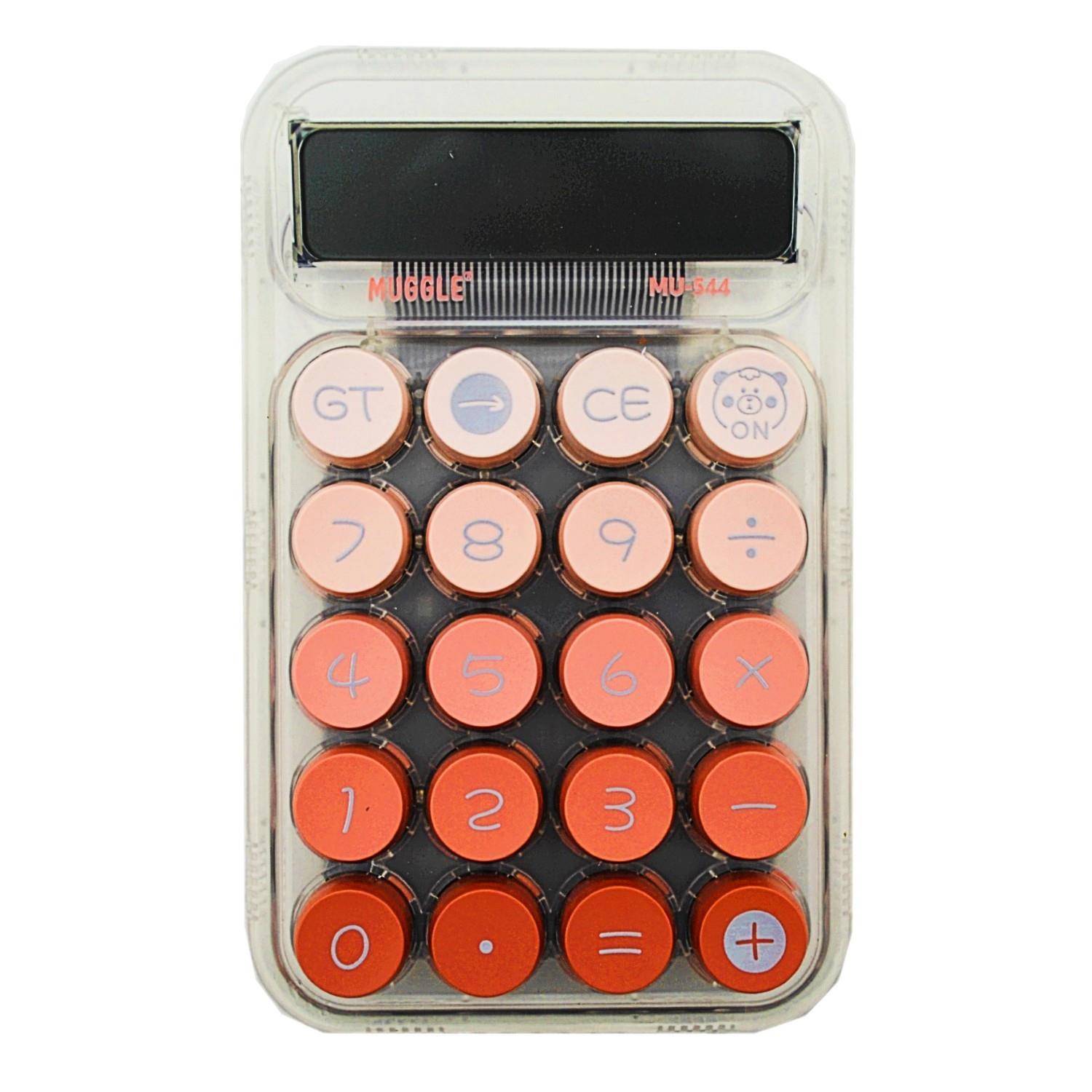 MuggleMuggle MU-544 Masaüstü 10 Haneli Pilli Hesap Makinesi Transparan Latte